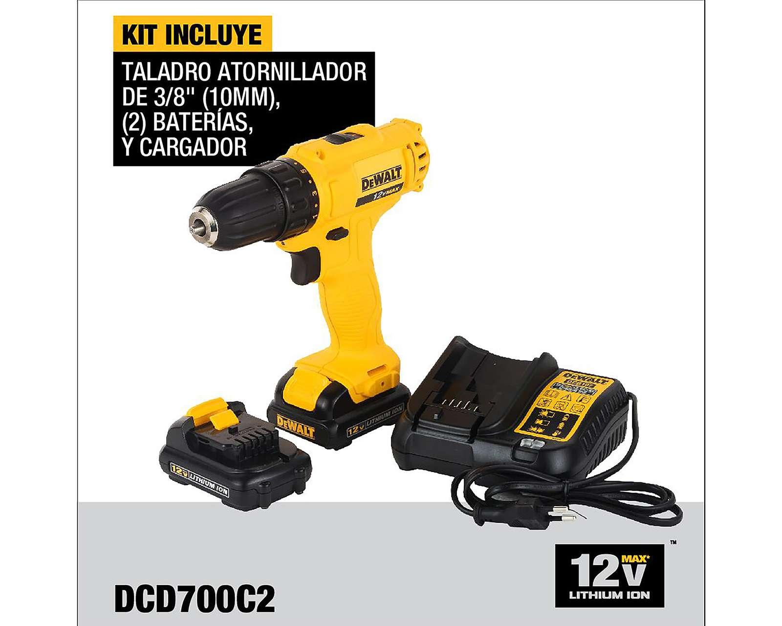 Foto 6 | Foto 6 | Taladro Inalámbrico Dewalt DCD700C2-B3 300 W 5 Piezas