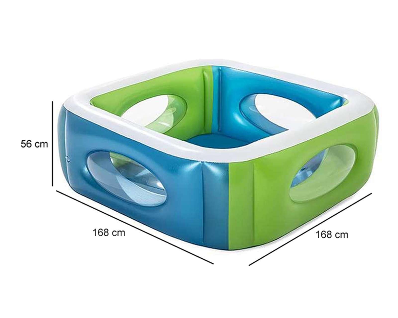 Foto 8 pulgar | Foto 7 | Alberca Infantil Cuadrada Bestway 565 L 168 x 168 x 56 cm