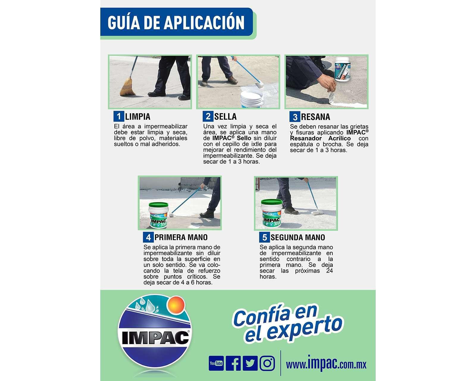 Foto 3 | Foto 3 | Impermeabilizante Acrílico Impac 3000 Blanco 19 Litros
