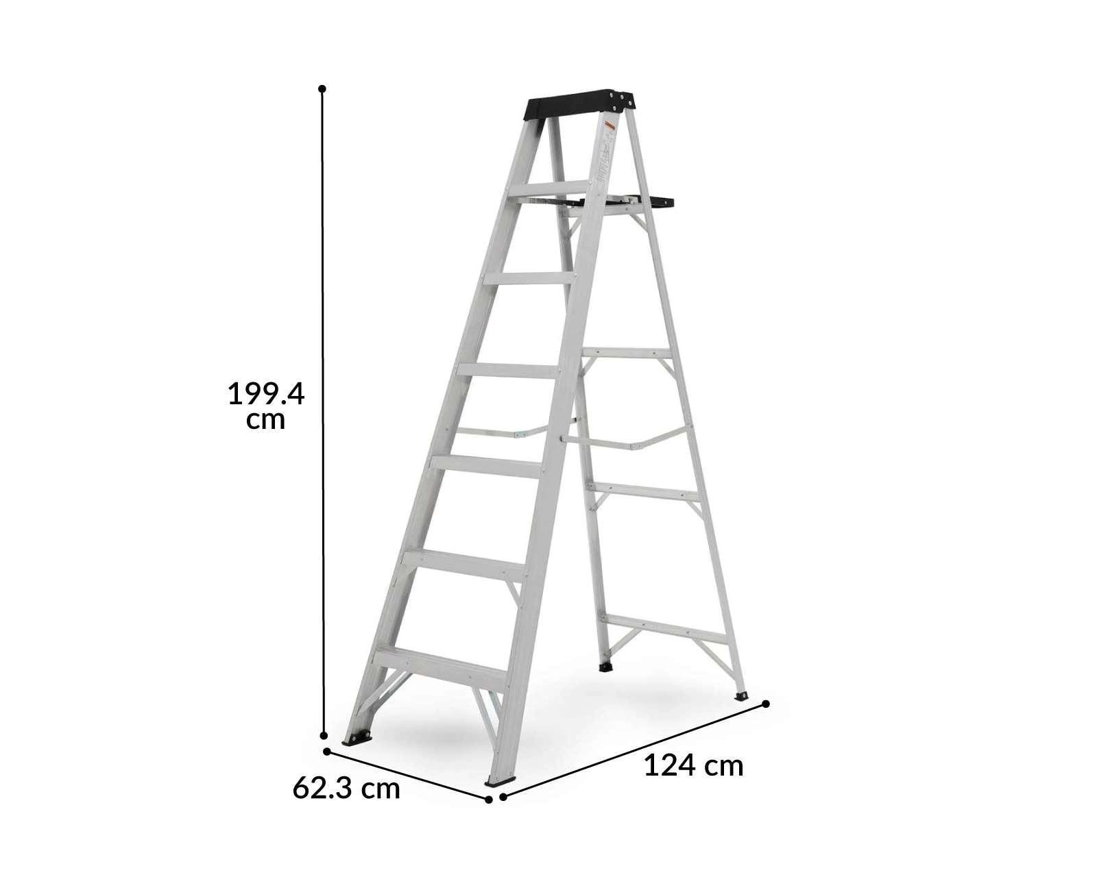 Foto 5 pulgar | Foto 4 | Escalera de Trabajo Congo de 7 Peldaños 199 cm