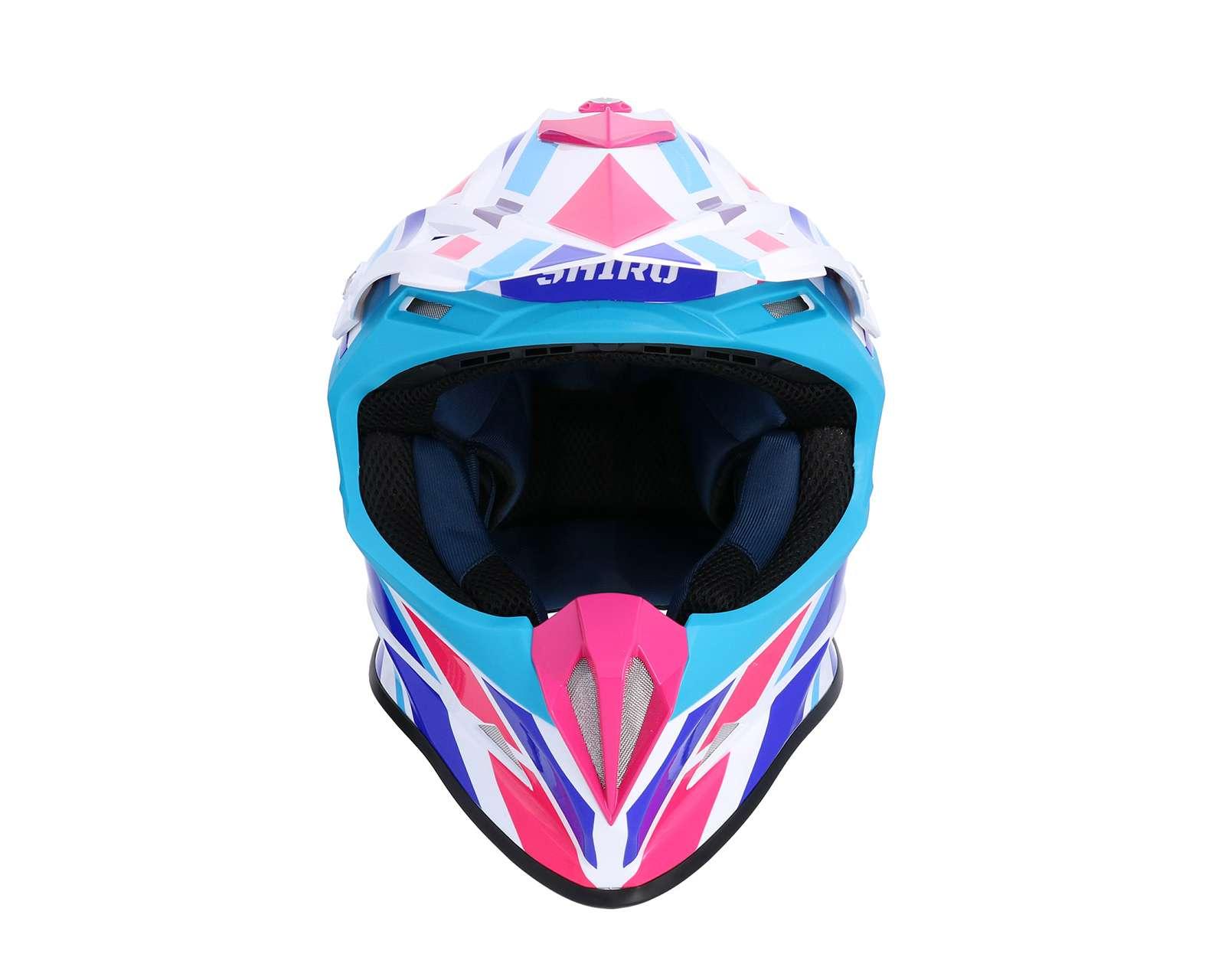 Foto 2 pulgar | Foto 1 | Casco para Motociclista Shiro Extragrande Azul