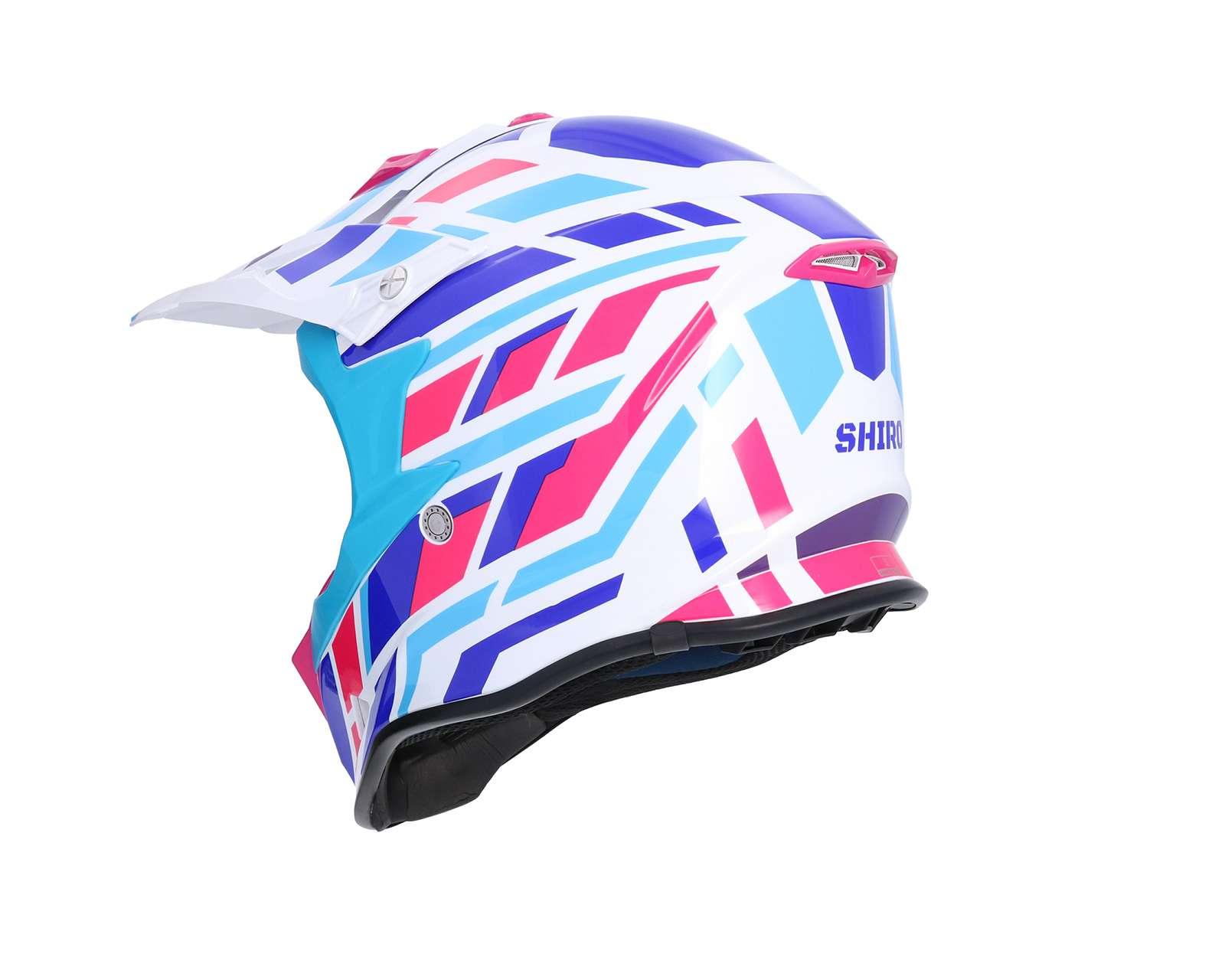 Foto 5 pulgar | Foto 4 | Casco para Motociclista Shiro Extragrande Azul
