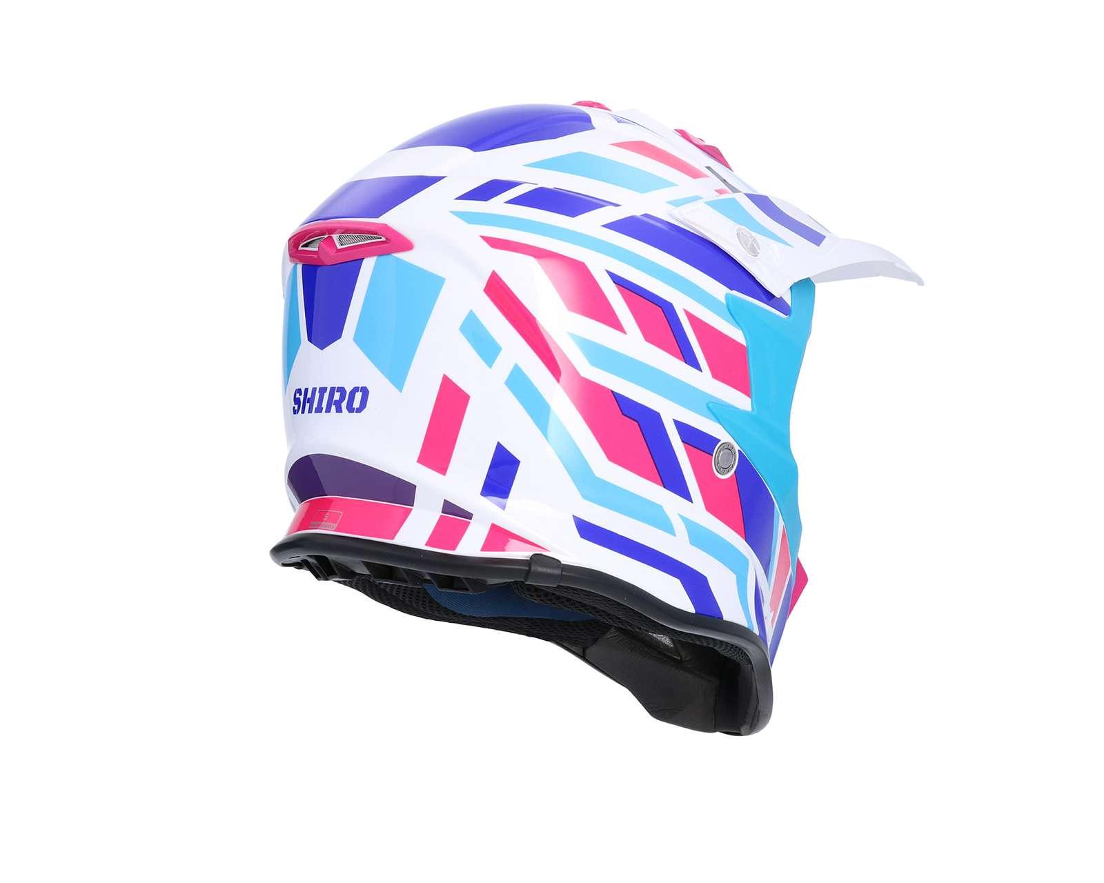 Foto 7 pulgar | Foto 6 | Casco para Motociclista Shiro Extragrande Azul