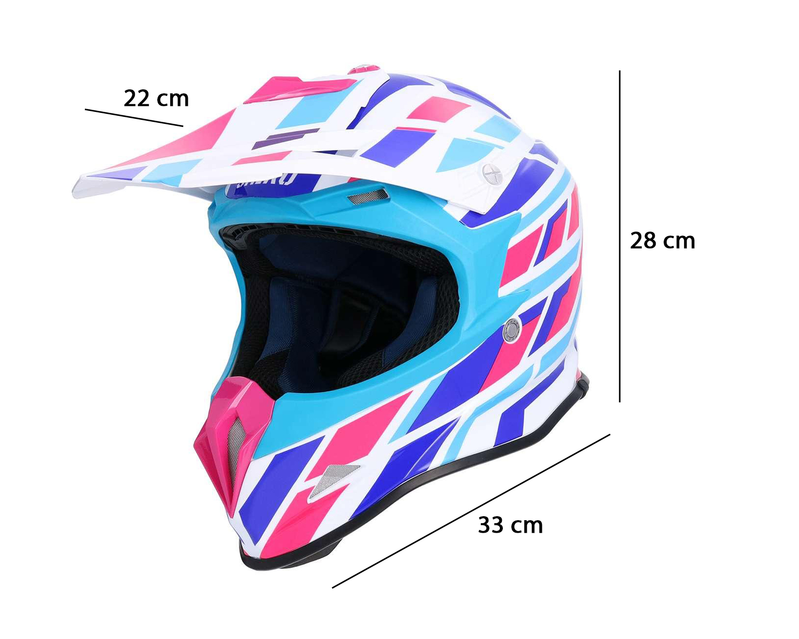 Foto 10 pulgar | Foto 9 | Casco para Motociclista Shiro Extragrande Azul