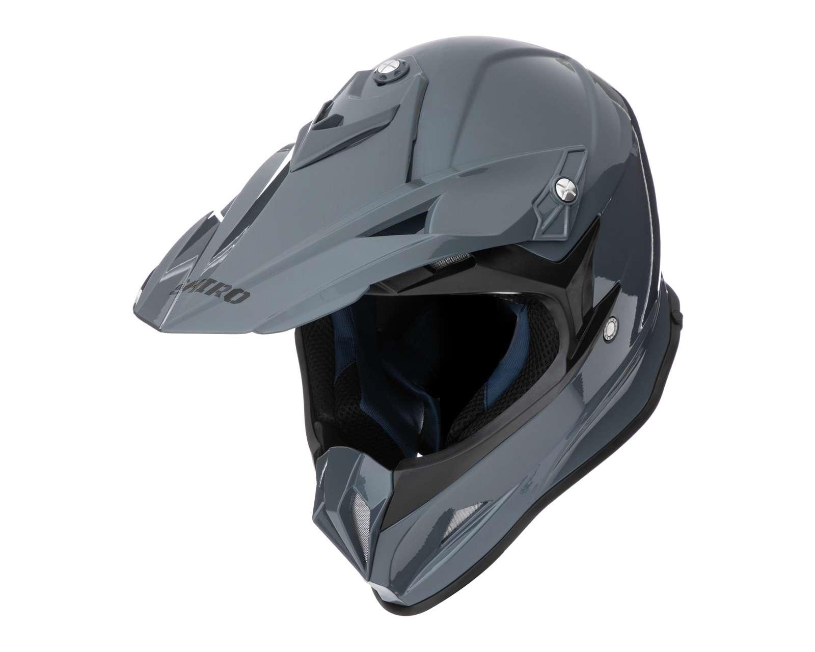 Foto 2 pulgar | Foto 1 | Casco para Motociclista Shiro Mediano Gris
