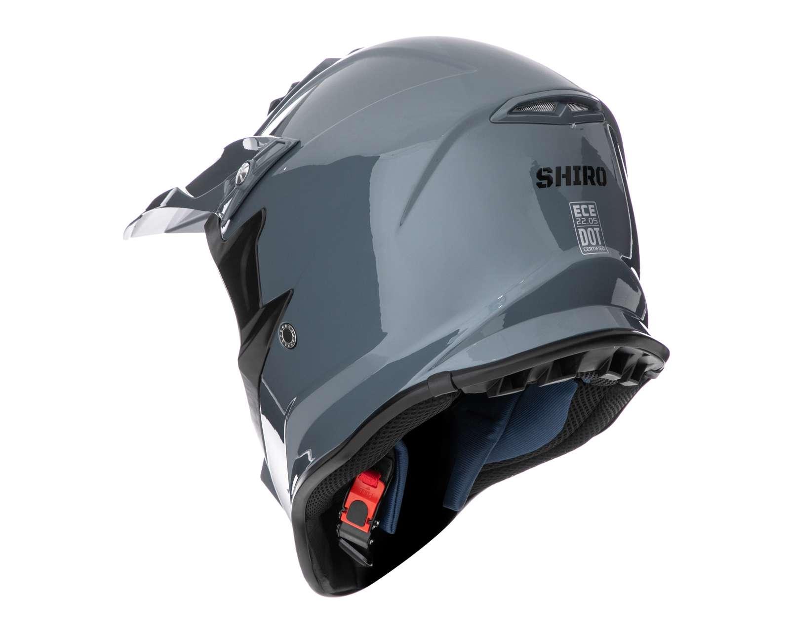 Foto 4 pulgar | Foto 3 | Casco para Motociclista Shiro Mediano Gris
