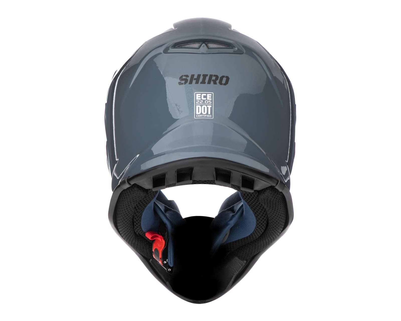 Foto 5 pulgar | Foto 4 | Casco para Motociclista Shiro Mediano Gris