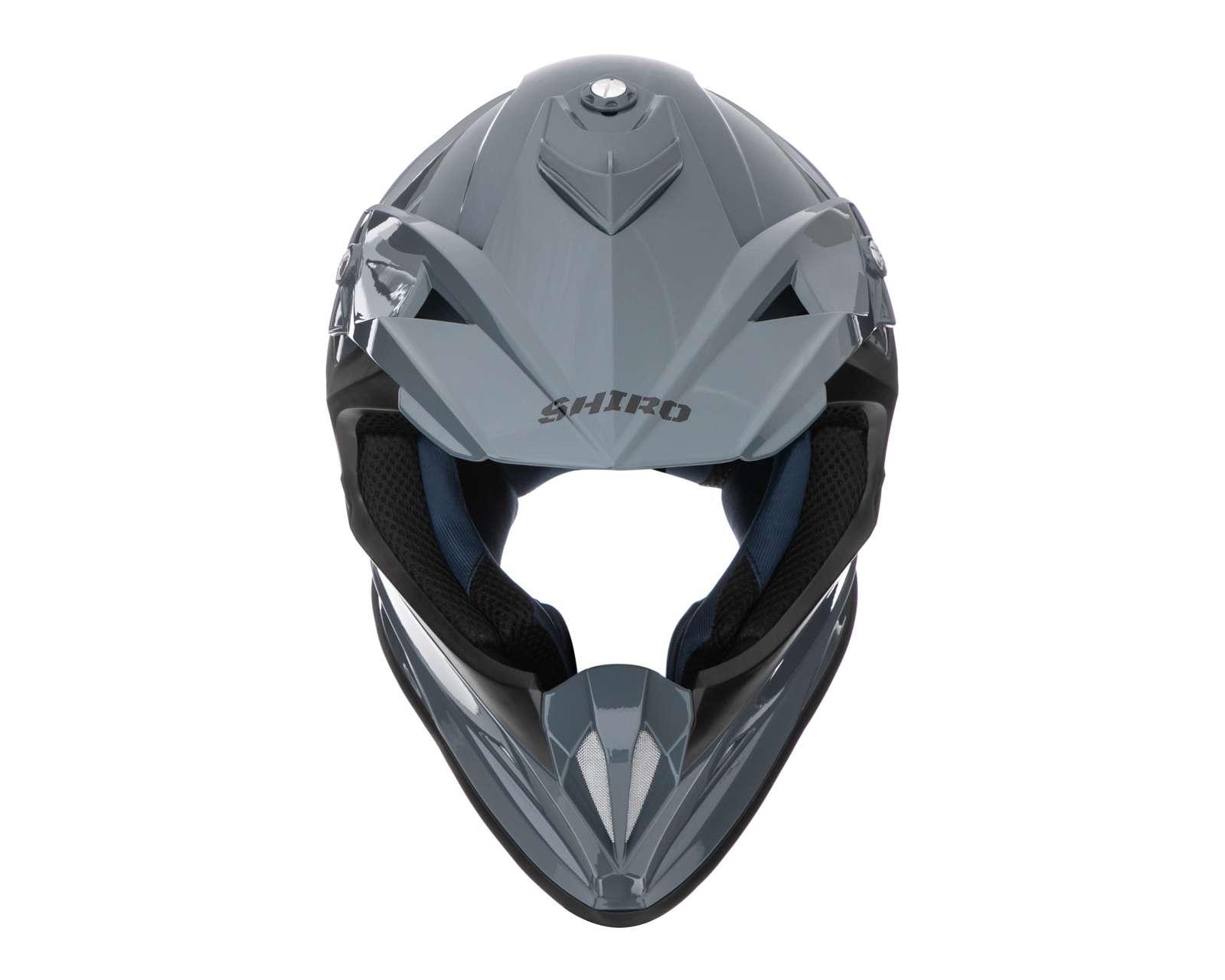 Foto 6 | Foto 6 | Casco para Motociclista Shiro Mediano Gris