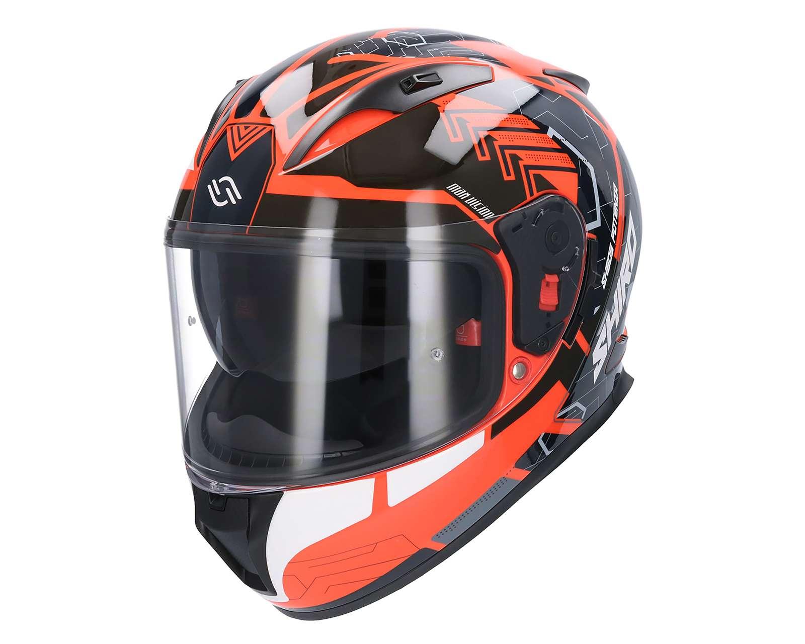 Foto 2 | Foto 2 | Casco para Motociclista Shiro Grande Anaranjado