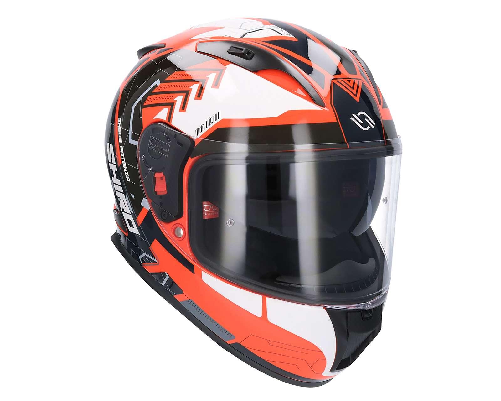 Foto 8 | Foto 8 | Casco para Motociclista Shiro Grande Anaranjado