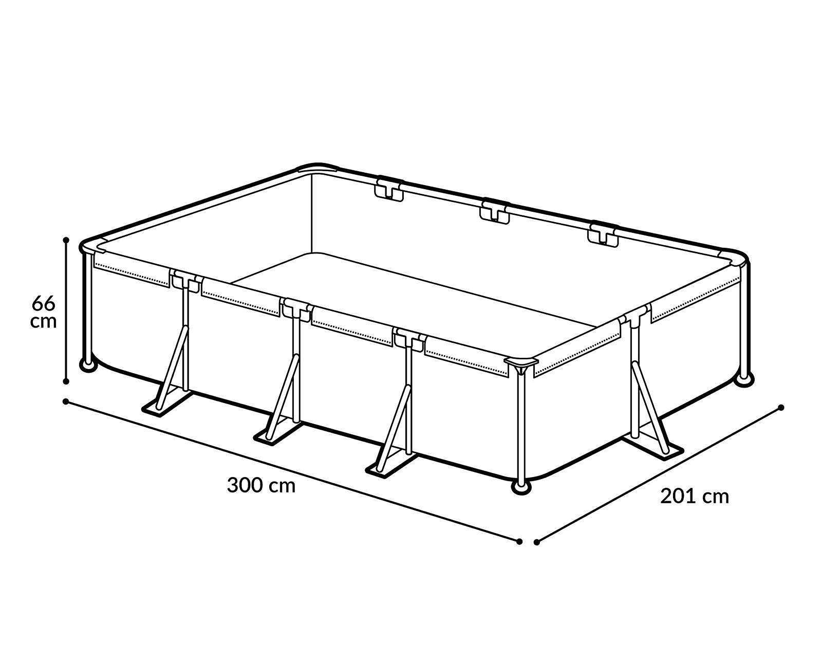 Foto 7 pulgar | Foto 6 | Alberca Rectangular Bestway 3300 L 300 x 201 x 66 cm