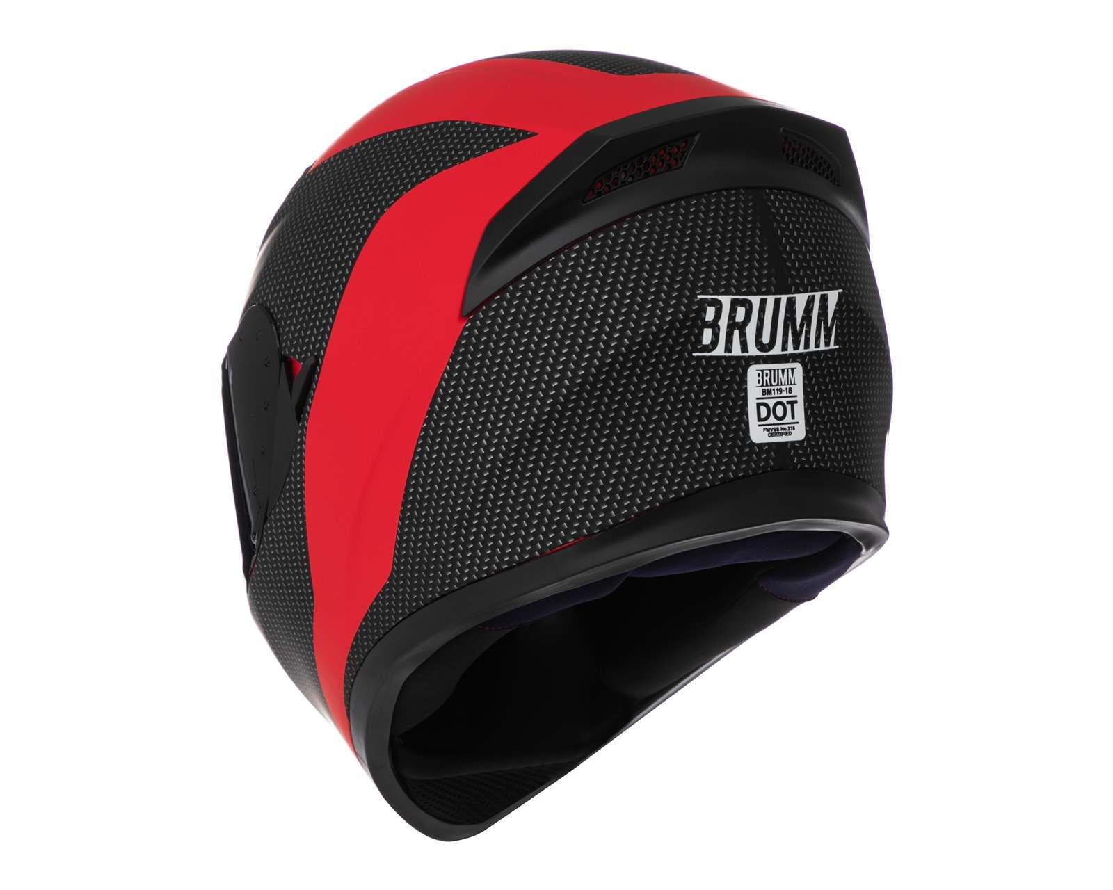 Foto 3 | Foto 3 | Casco para Motociclista Brumm Extragrande Rojo