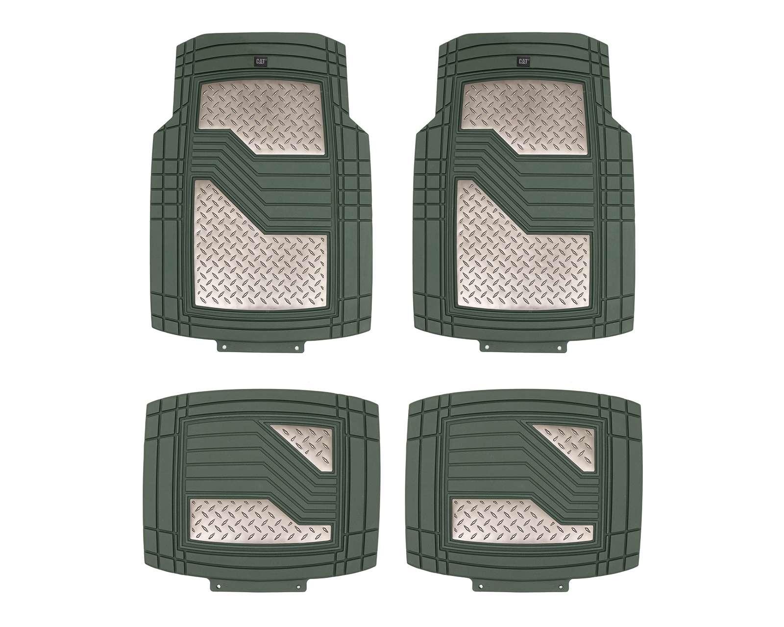 Tapete para Auto CAT CAMT-2314-GN Verde 4 Piezas