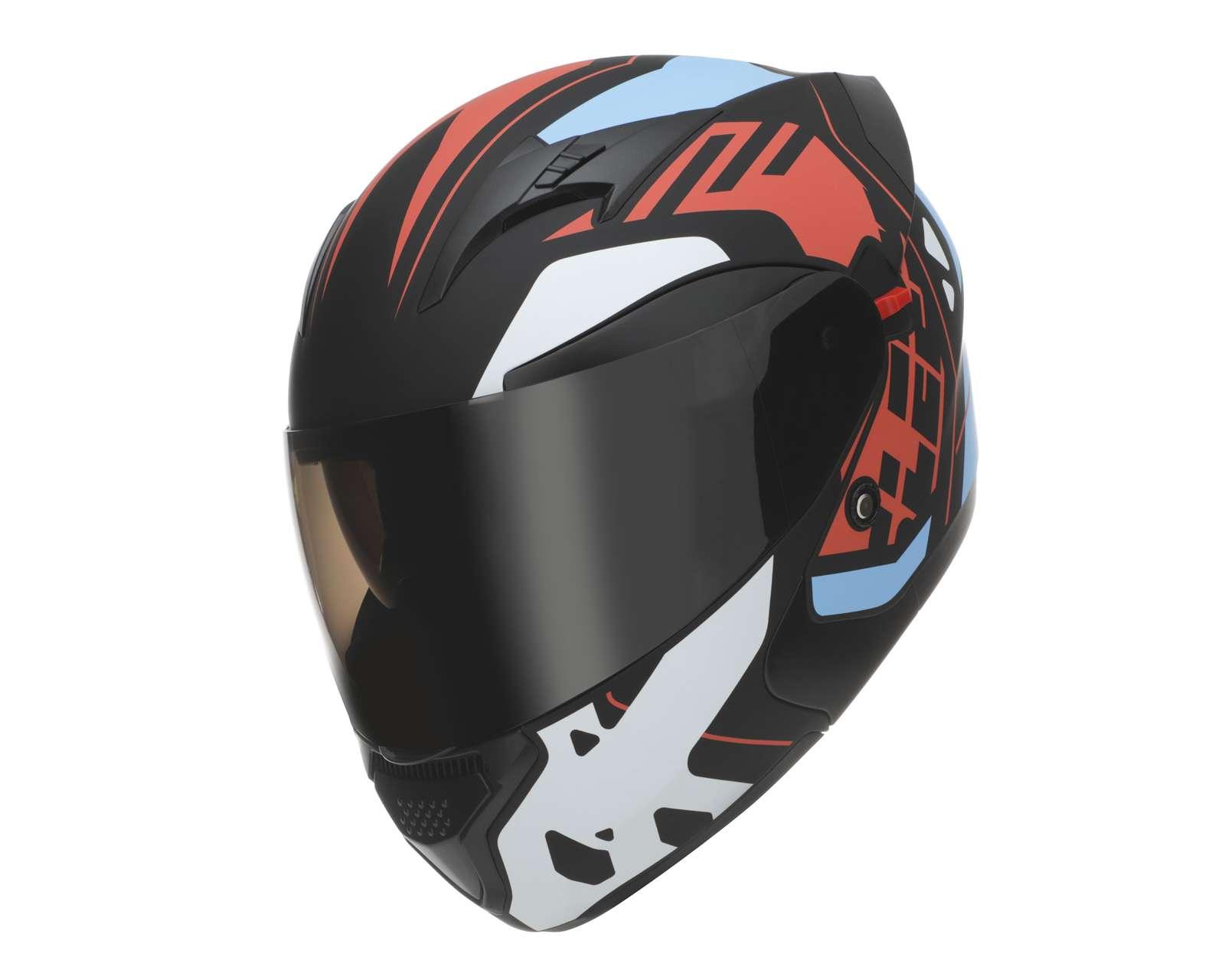 Casco para Motociclista Sleek Extragrande Anaranjado