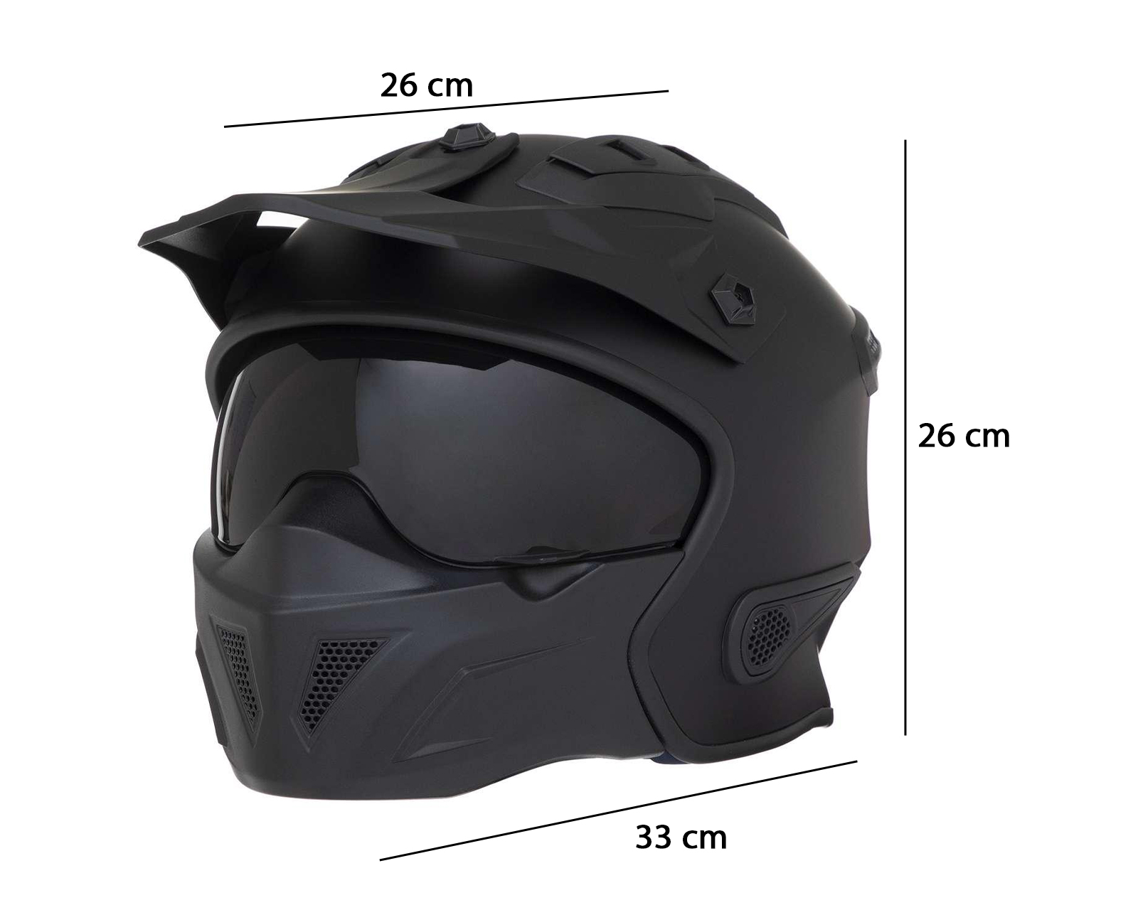 Foto 11 pulgar | Foto 10 | Casco para Motociclista Brumm Extragrande Negro