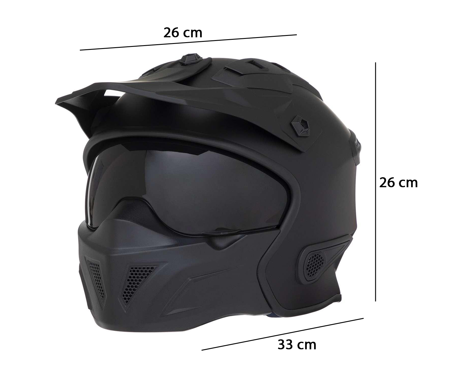 Foto 10 | Foto 10 | Casco para Motociclista Brumm Grande Negro