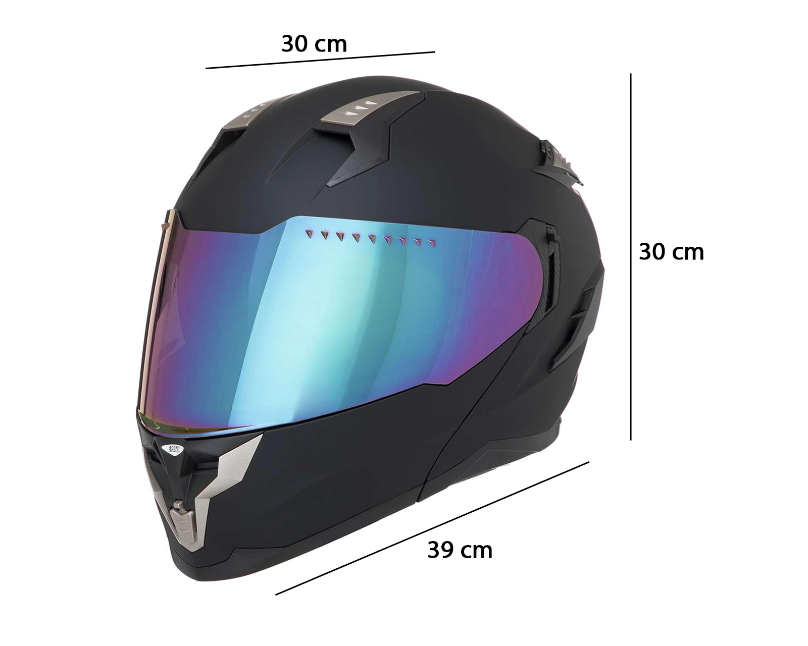 Foto 9 pulgar | Foto 8 | Casco para Motociclista Brumm Mediano Negro