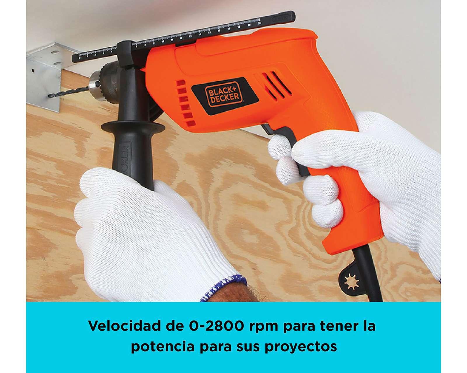 Foto 5 | Foto 5 | Taladro Percutor Black+Decker HD565K-B3 550 W con Acccesorios