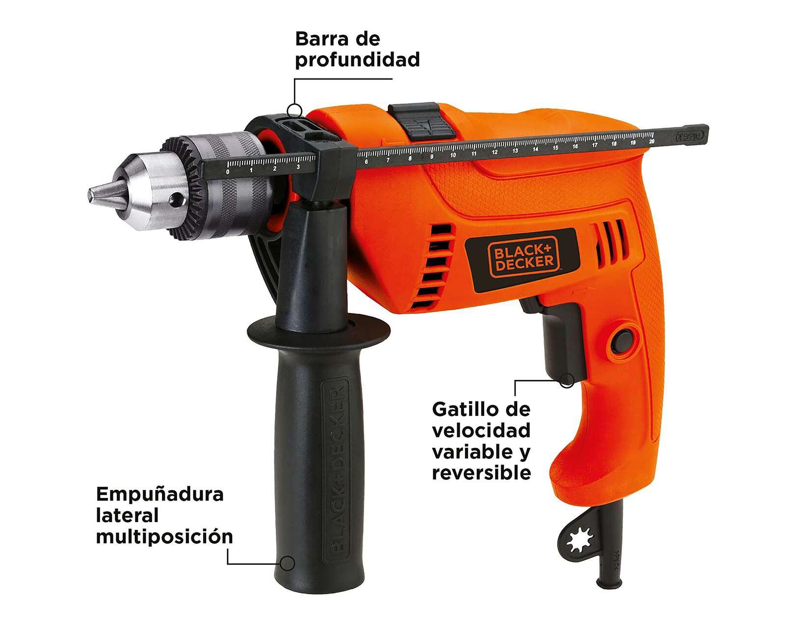 Foto 6 | Foto 6 | Taladro Percutor Black+Decker HD565K-B3 550 W con Acccesorios