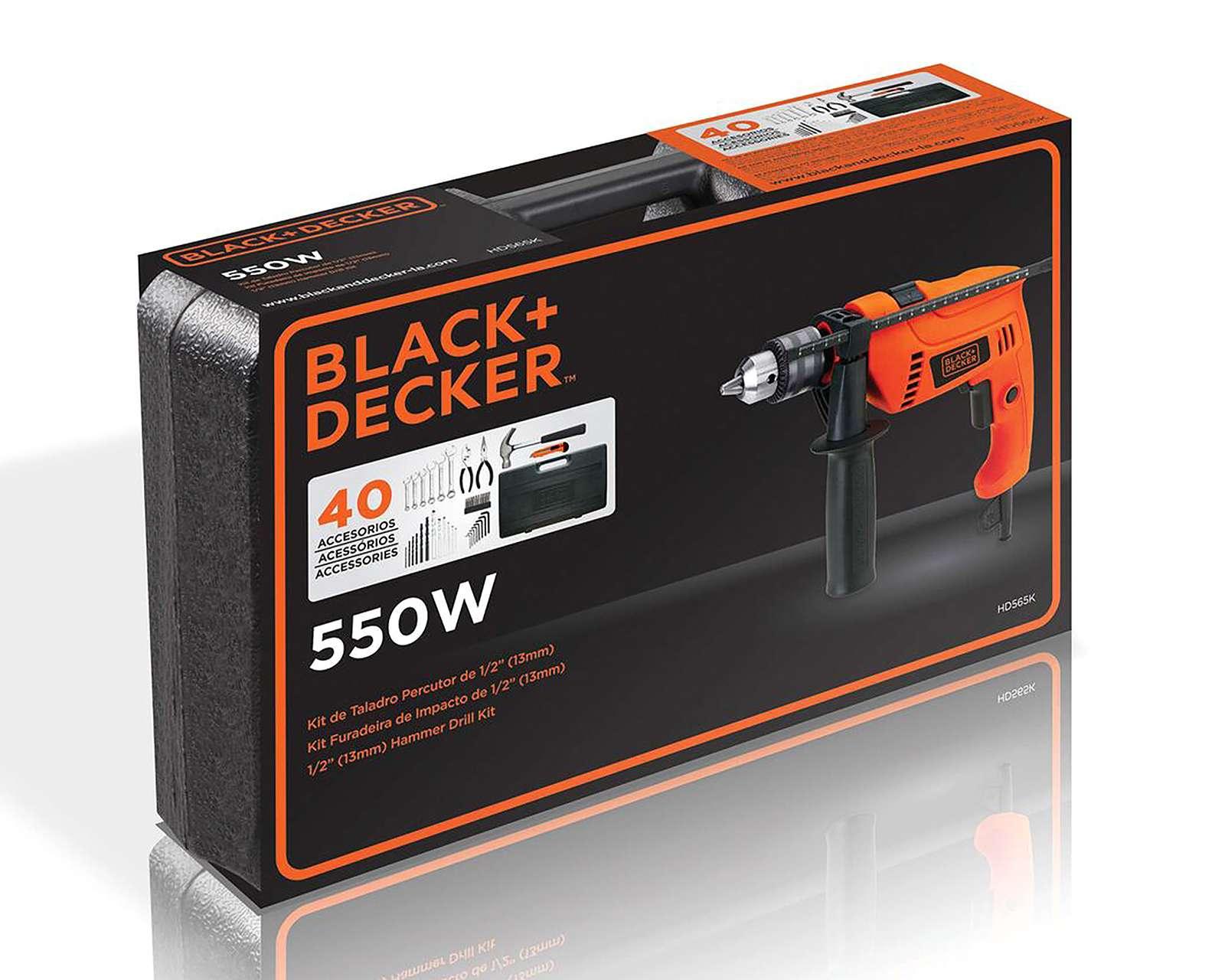 Foto 7 | Foto 7 | Taladro Percutor Black+Decker HD565K-B3 550 W con Acccesorios
