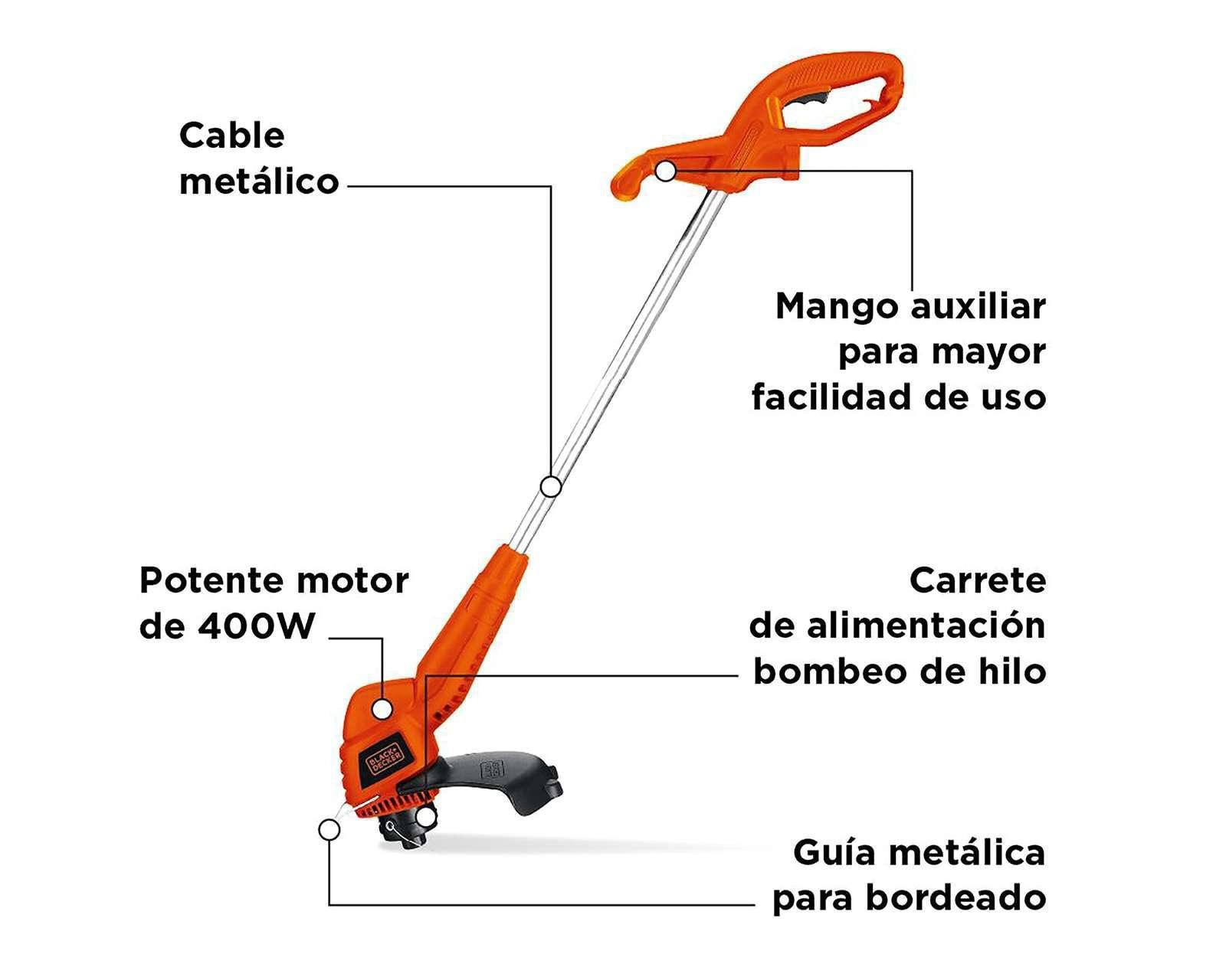 Foto 7 pulgar | Foto 6 | Desbrozadora Eléctrica 12" Black + Decker ST4500-B3