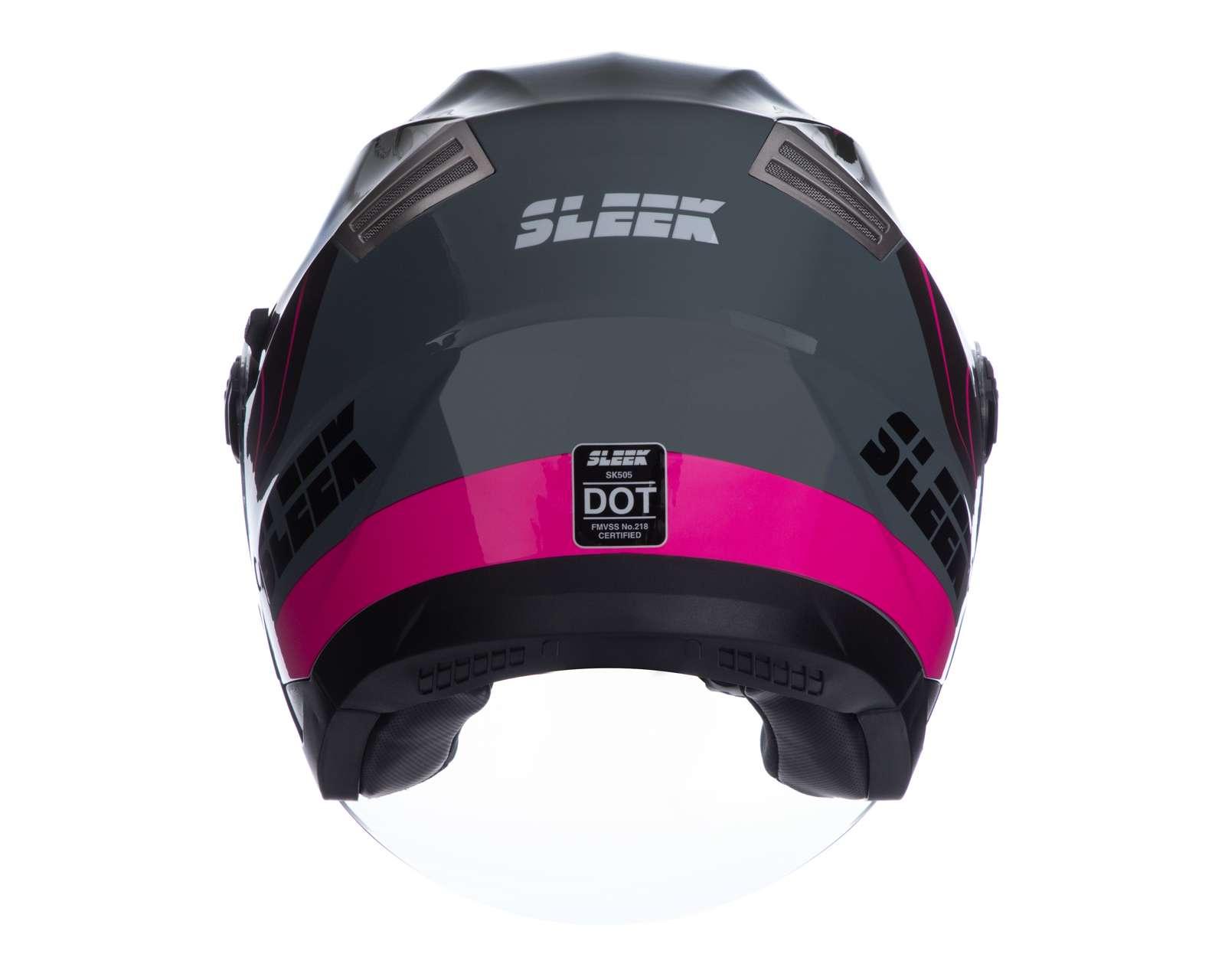 Foto 5 pulgar | Foto 4 | Casco para Motociclista Sleek Chico Negro
