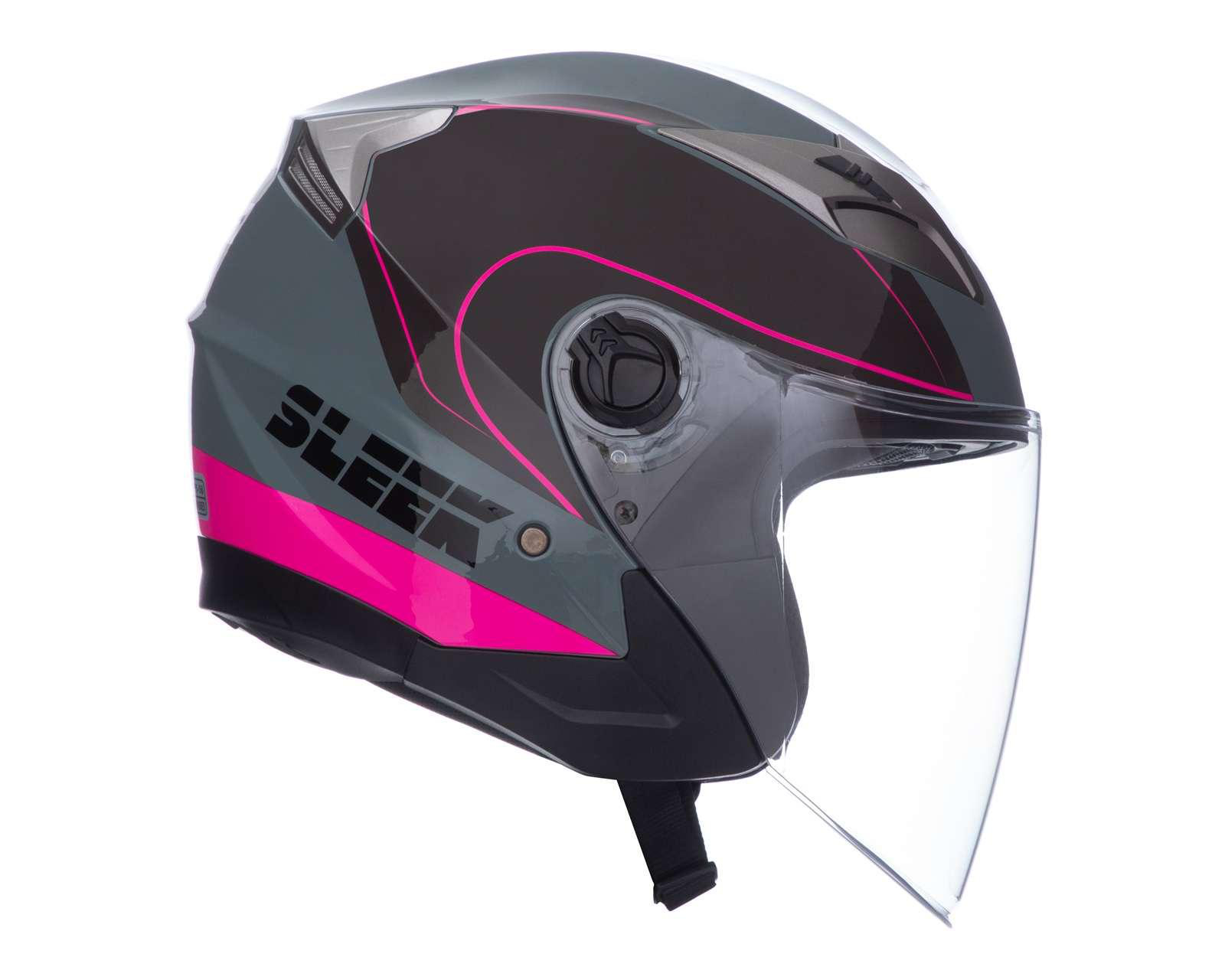 Foto 6 pulgar | Foto 5 | Casco para Motociclista Sleek Chico Negro