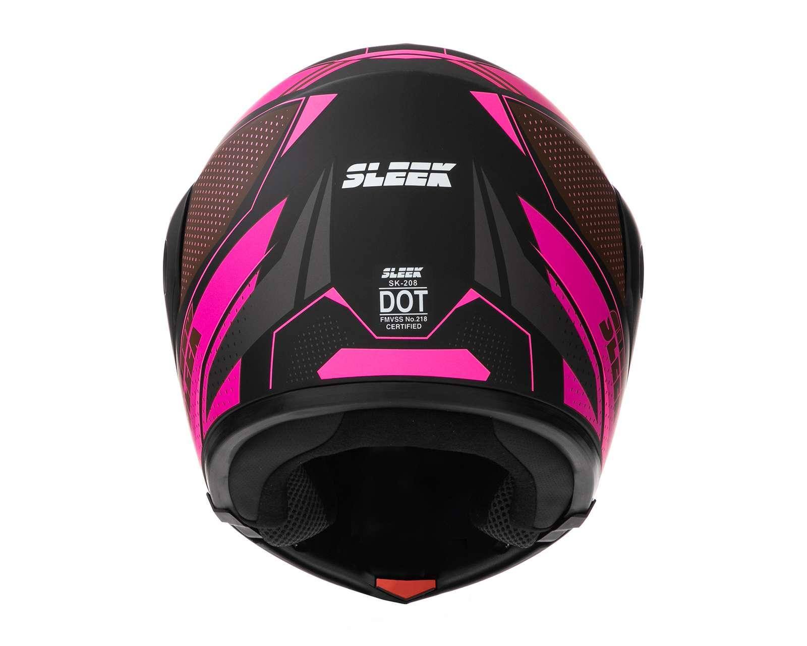 Foto 5 pulgar | Foto 4 | Casco para Motociclista Sleek Chico Abatible Rosa