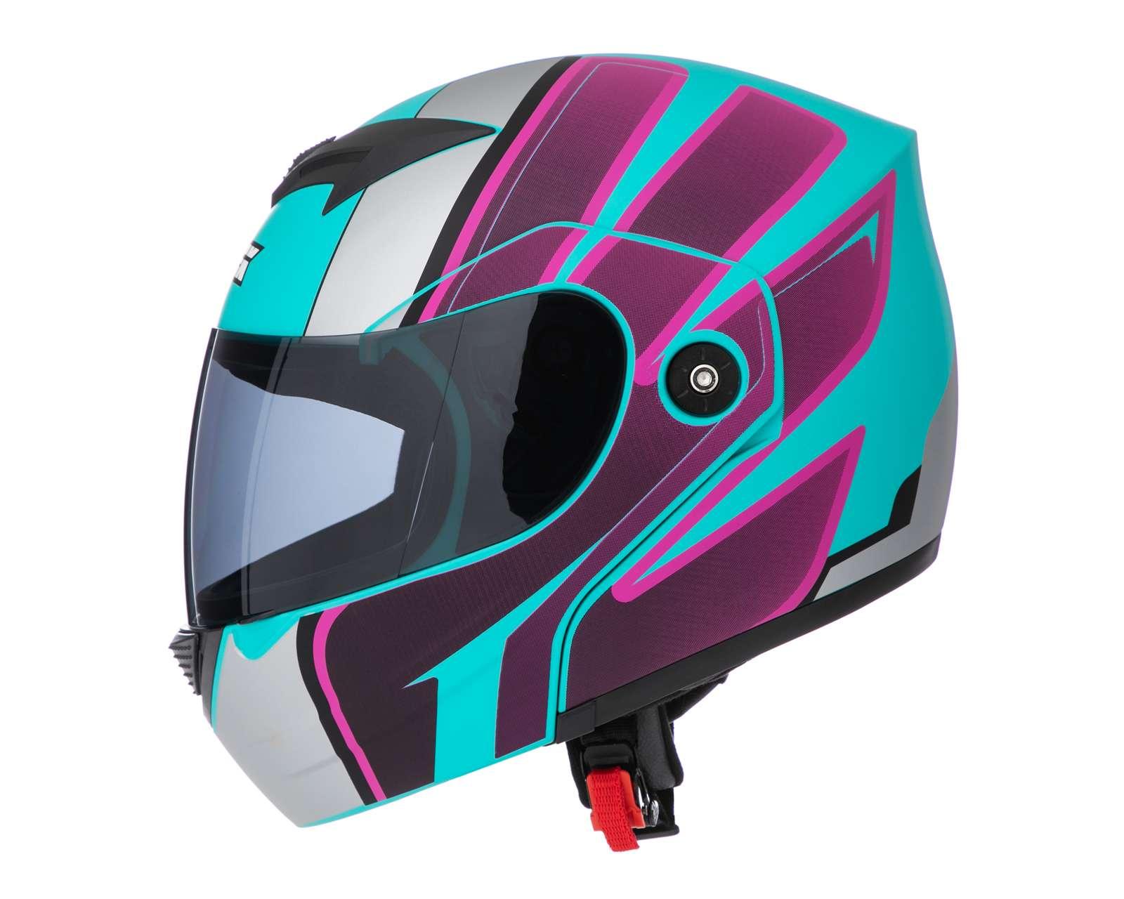 Foto 2 | Foto 2 | Casco para Motociclista Sleek Grande Azul/Morado