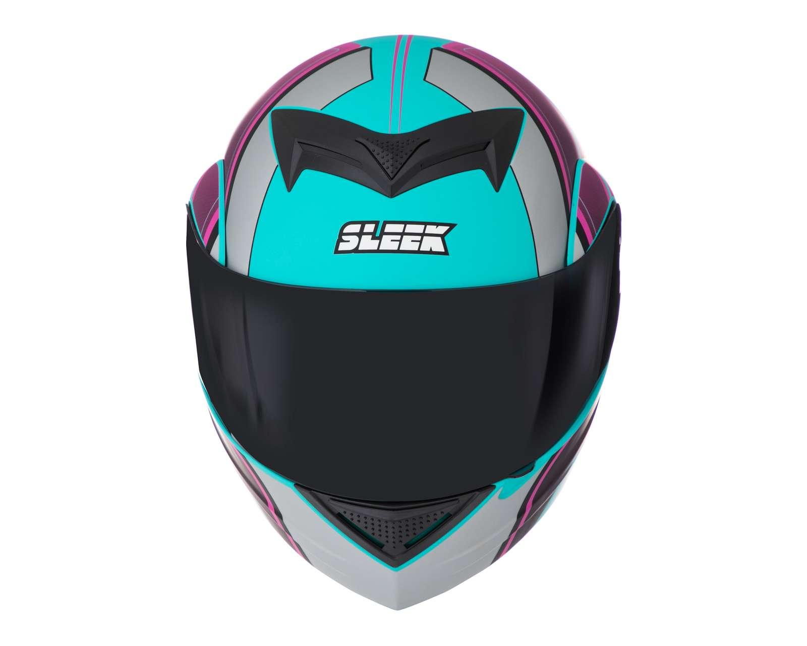 Foto 5 | Foto 6 | Casco para Motociclista Sleek Grande Azul/Morado