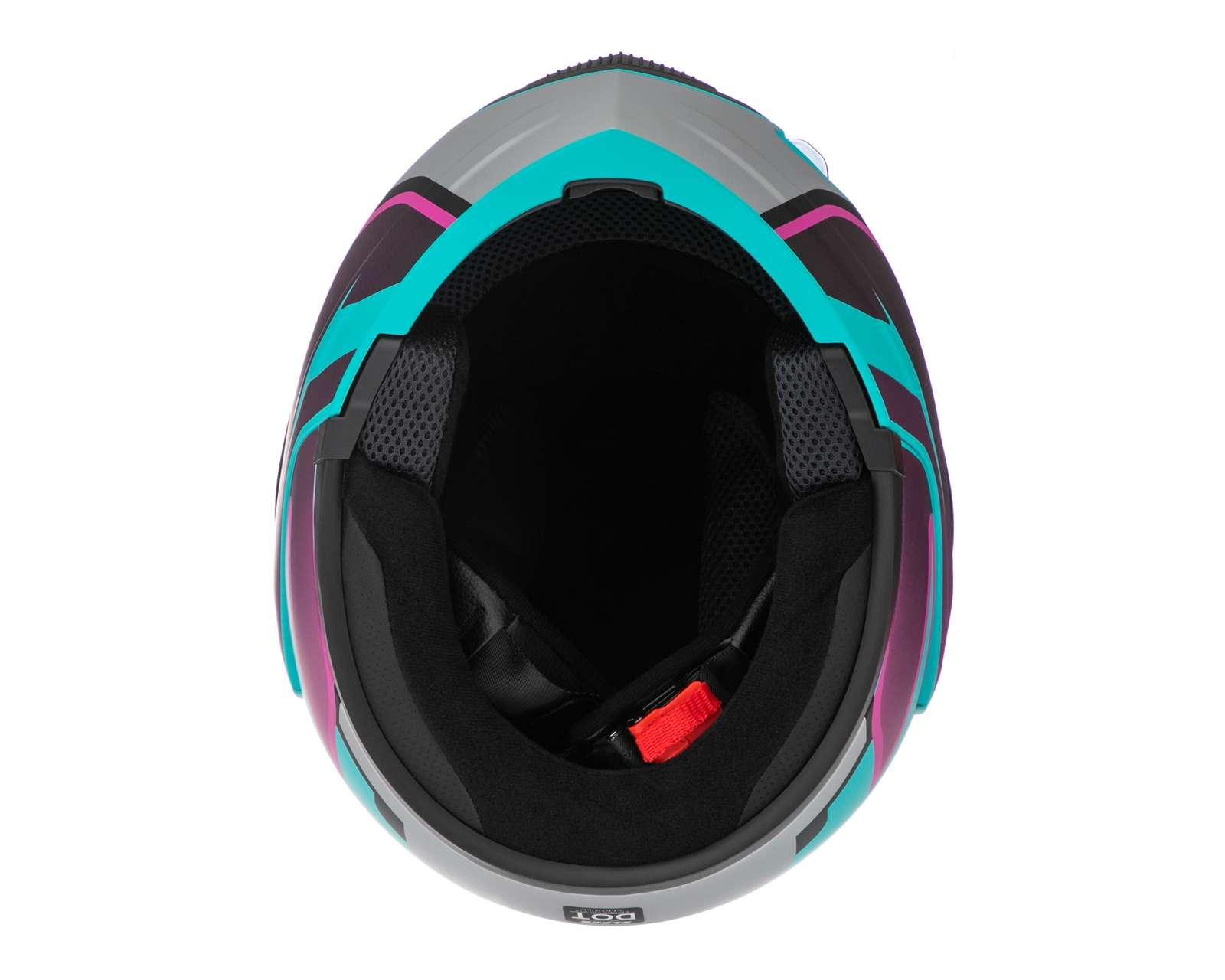 Foto 6 | Foto 7 | Casco para Motociclista Sleek Grande Azul/Morado