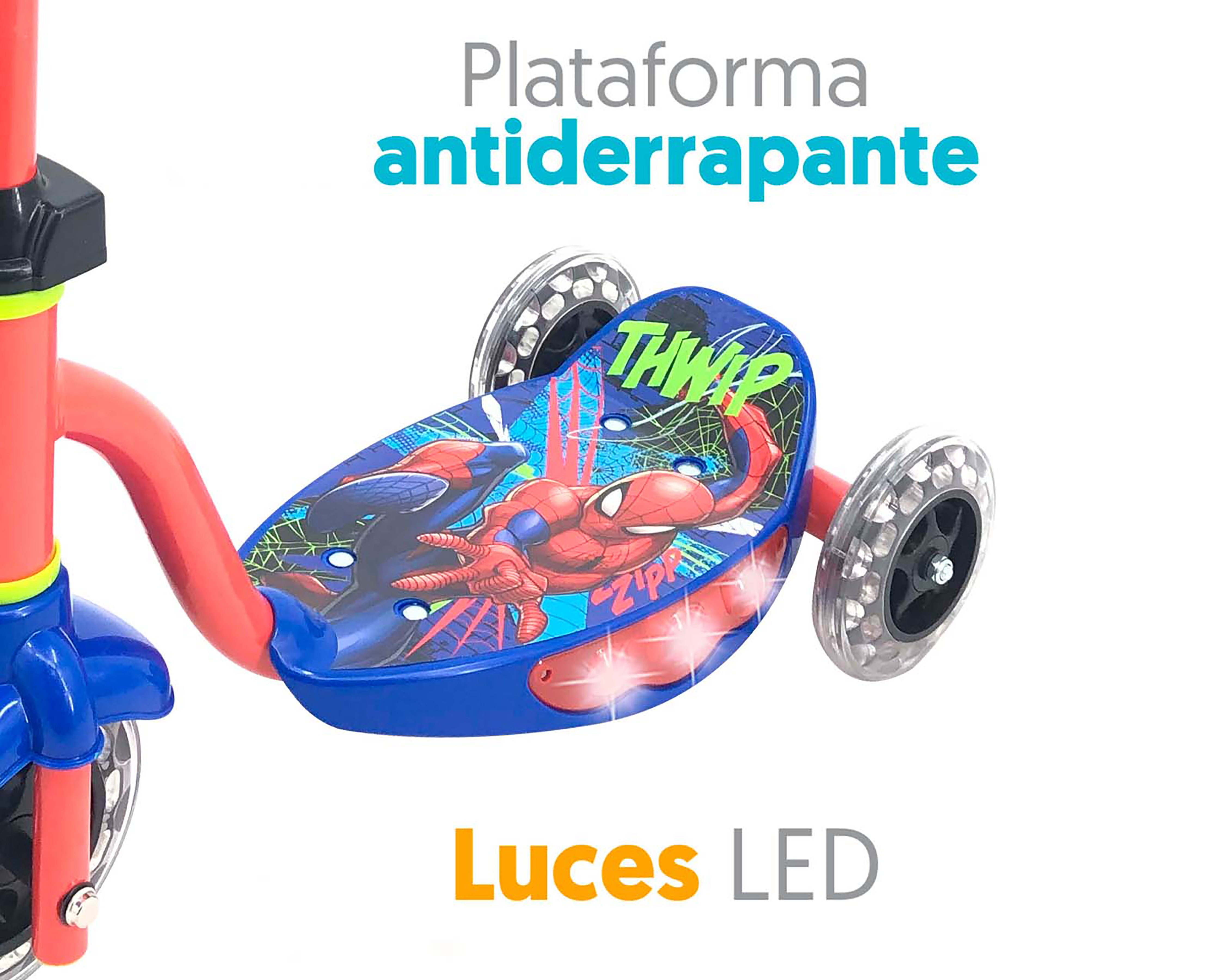 Foto 4 | Foto 4 | Scooter Flying Wheels Spiderman con Luz
