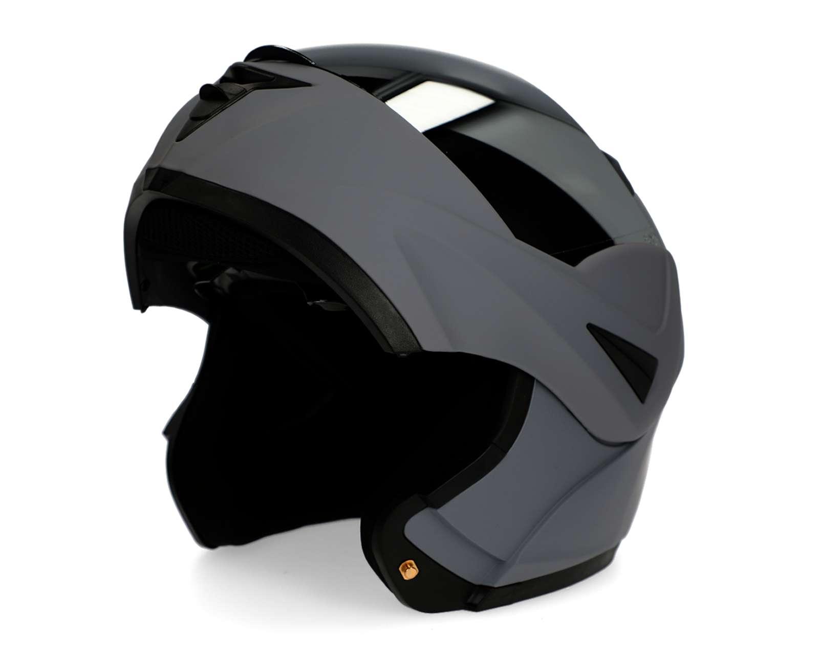 Casco para Motociclista Sleek Grande Gris