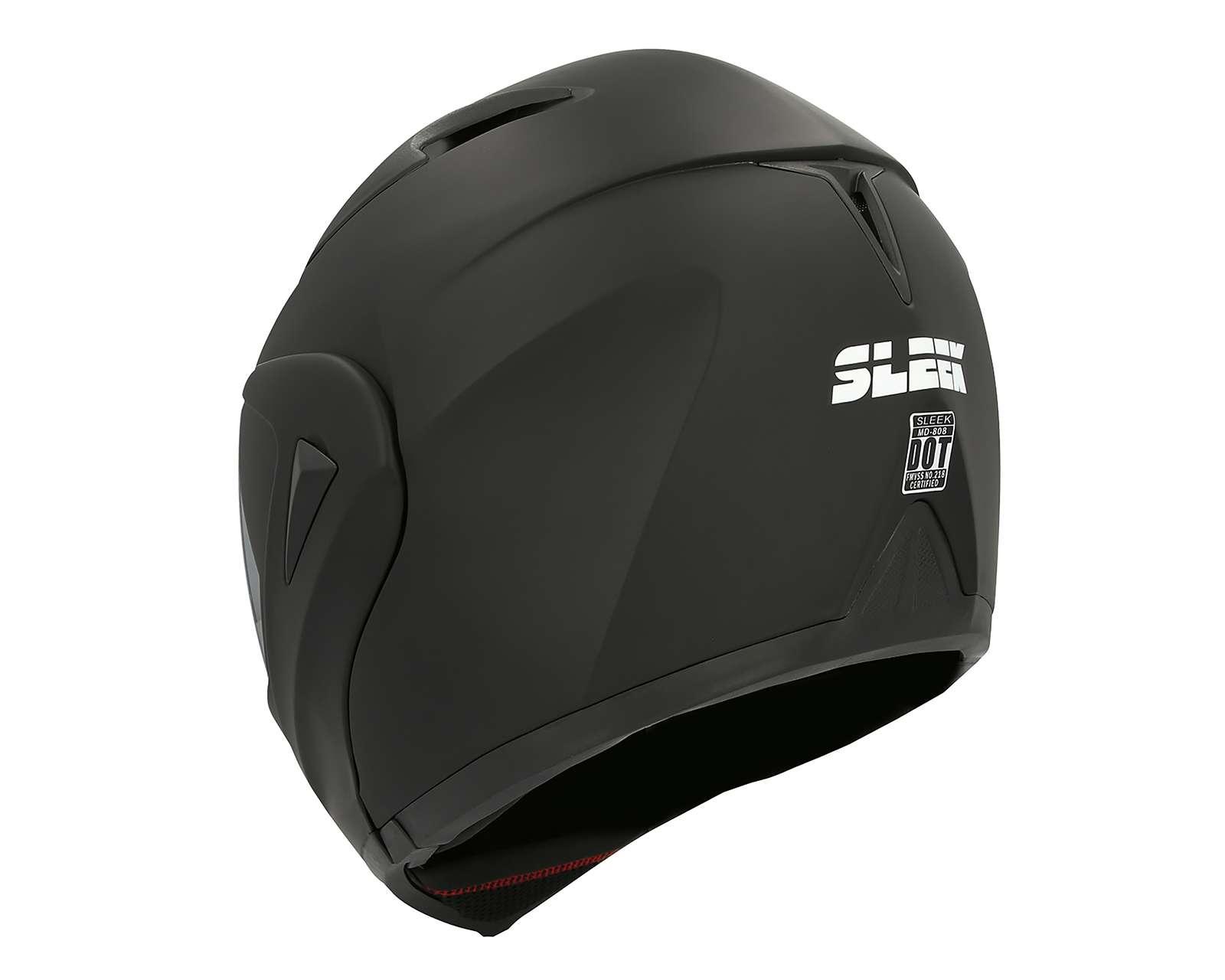 Foto 3 | Foto 3 | Casco para Motociclista Sleek Mediano Visor Doble Negro