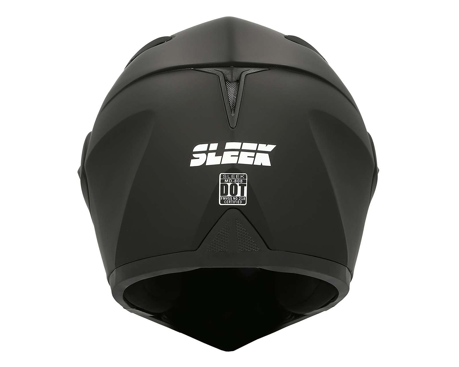 Foto 4 | Foto 4 | Casco para Motociclista Sleek Mediano Visor Doble Negro