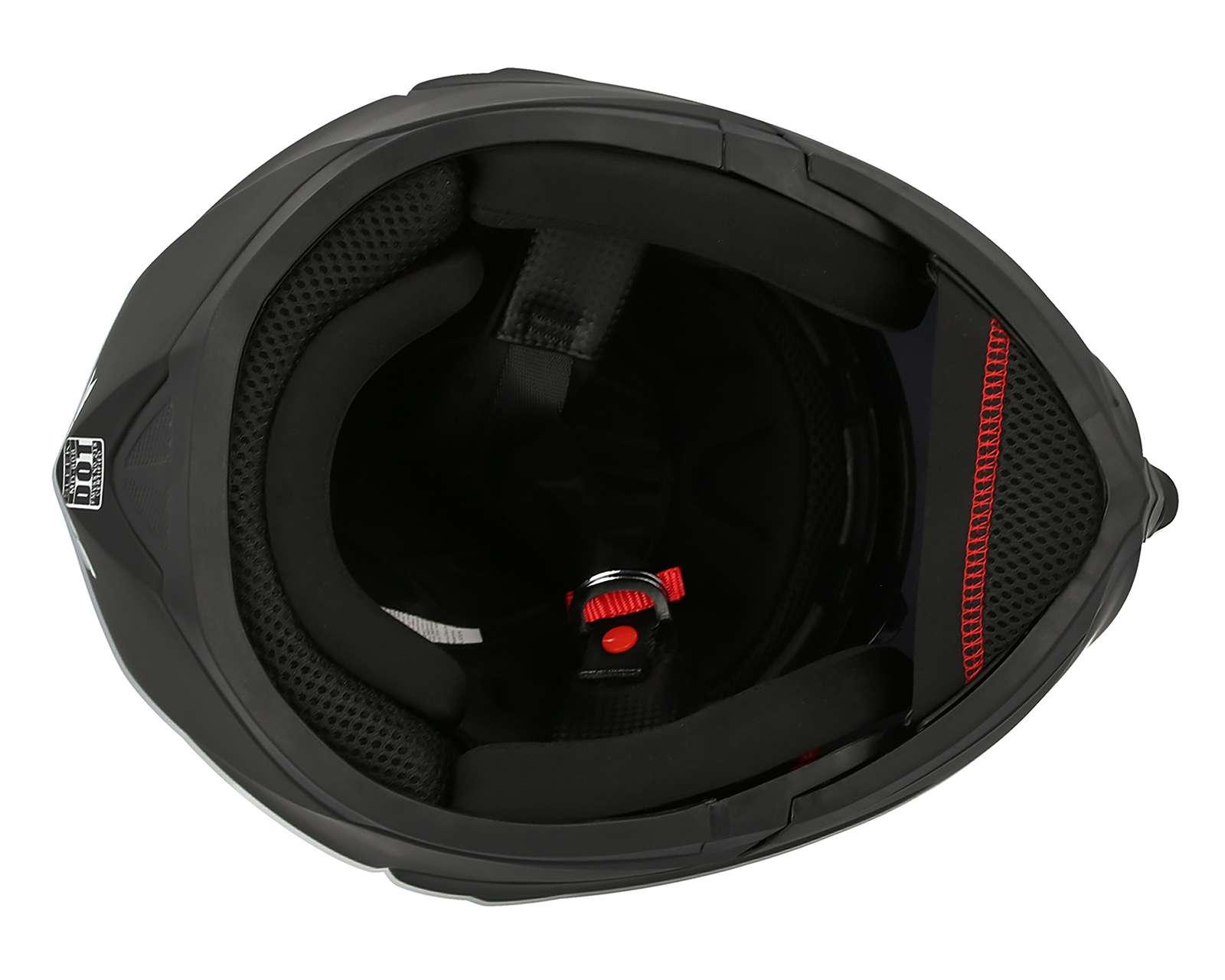 Foto 8 pulgar | Foto 7 | Casco para Motociclista Sleek Mediano Visor Doble Negro