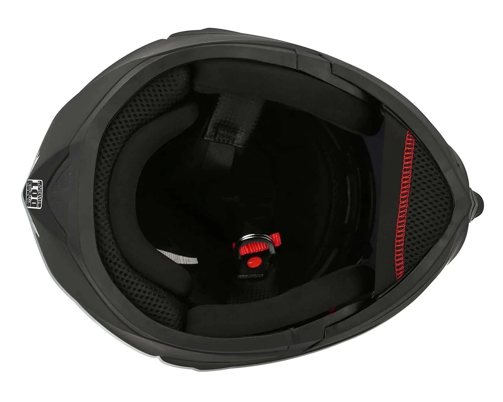 Foto 8 pulgar | Foto 7 | Casco para Motociclista Sleek Grande Doble Visor Negro