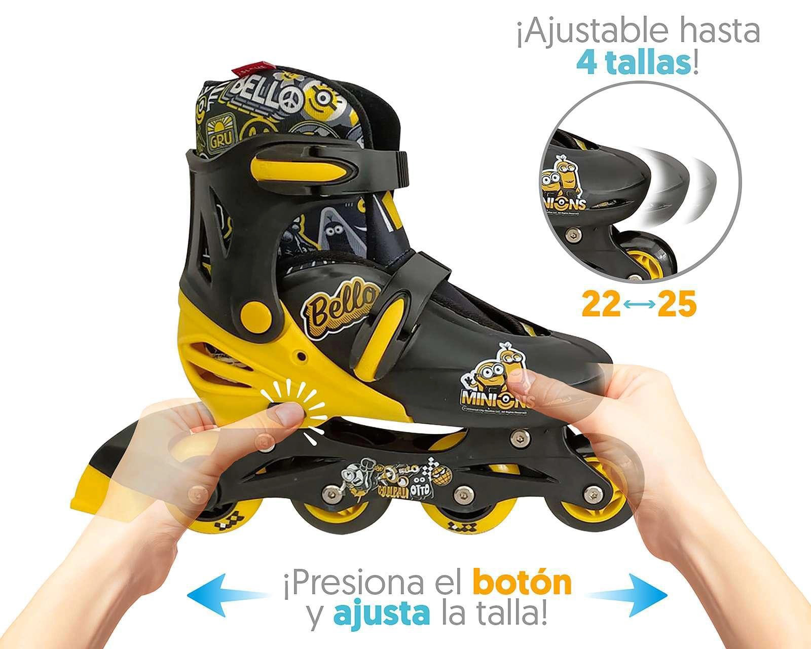 Foto 5 pulgar | Foto 4 | Patines Apache MINIONS Negro Talla 22-25