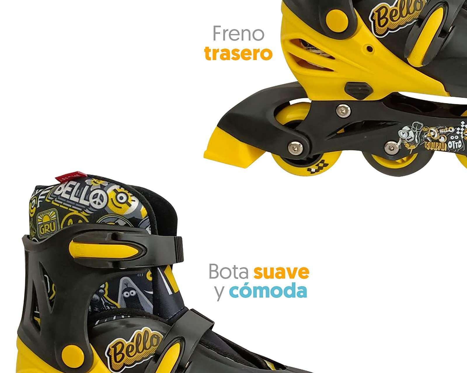 Foto 6 pulgar | Foto 5 | Patines Apache MINIONS Negro Talla 22-25
