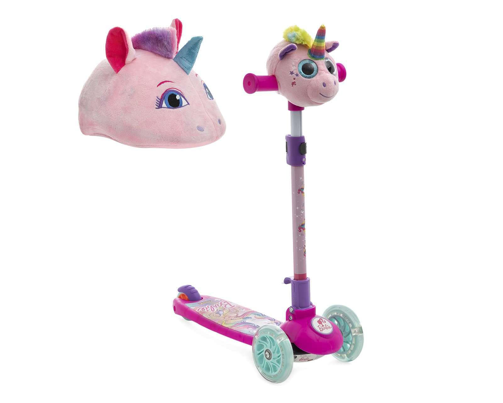 Scooter Barbie Unicornio con Casco