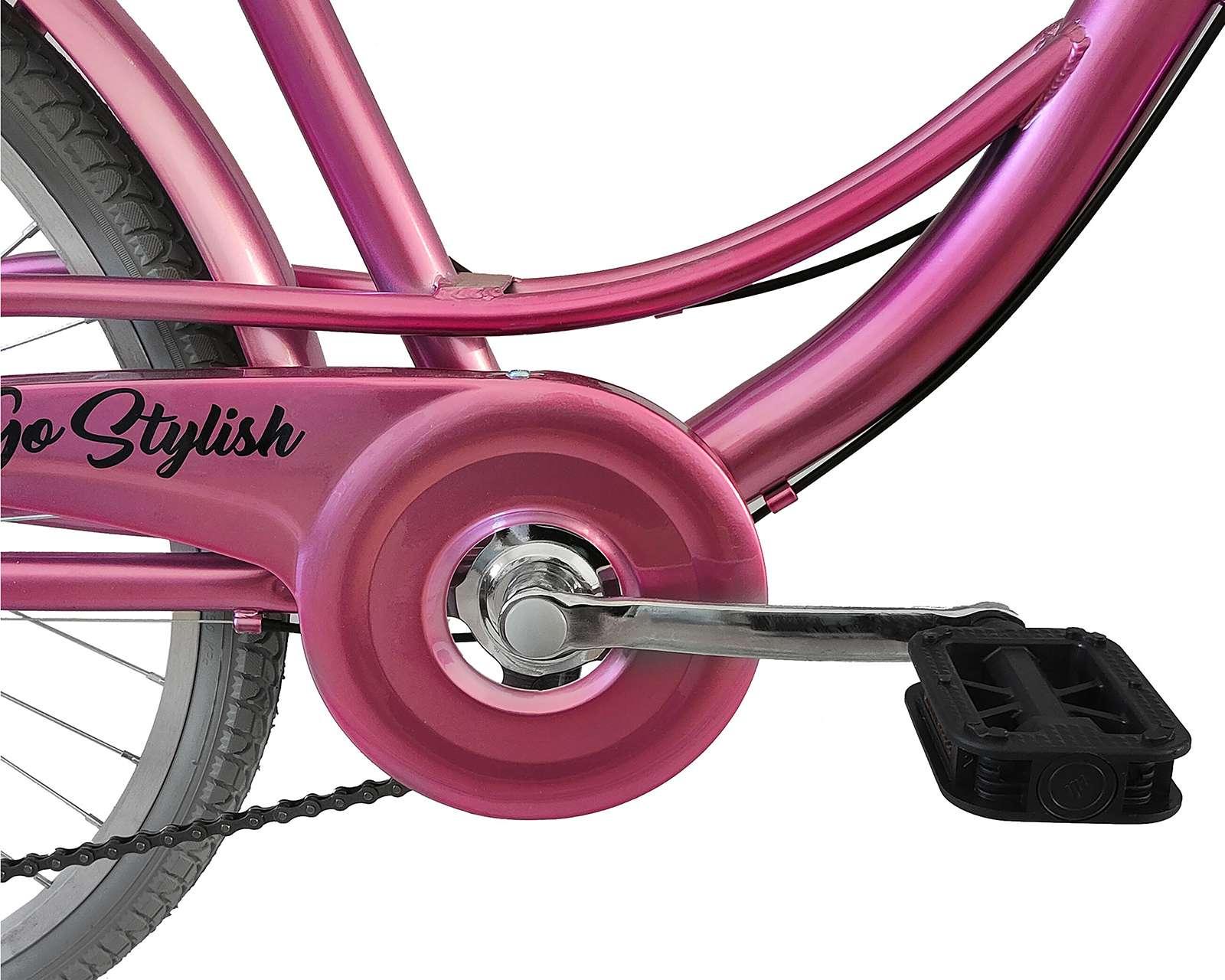 Foto 7 pulgar | Foto 6 | Bicicleta Urbana Getgo Stylish 24" Rosa