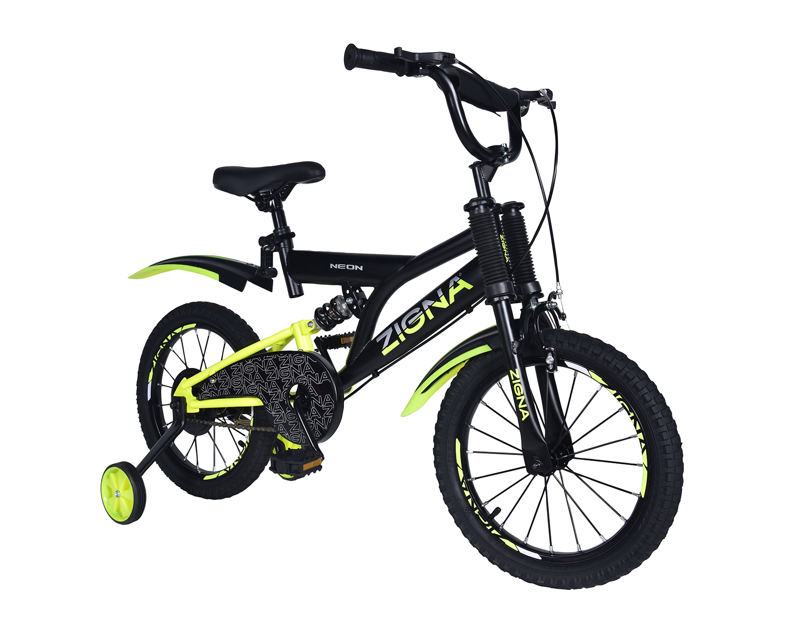 Foto 3 pulgar | Foto 2 | Bicicleta Infantil Zigna Neón 16" Negra