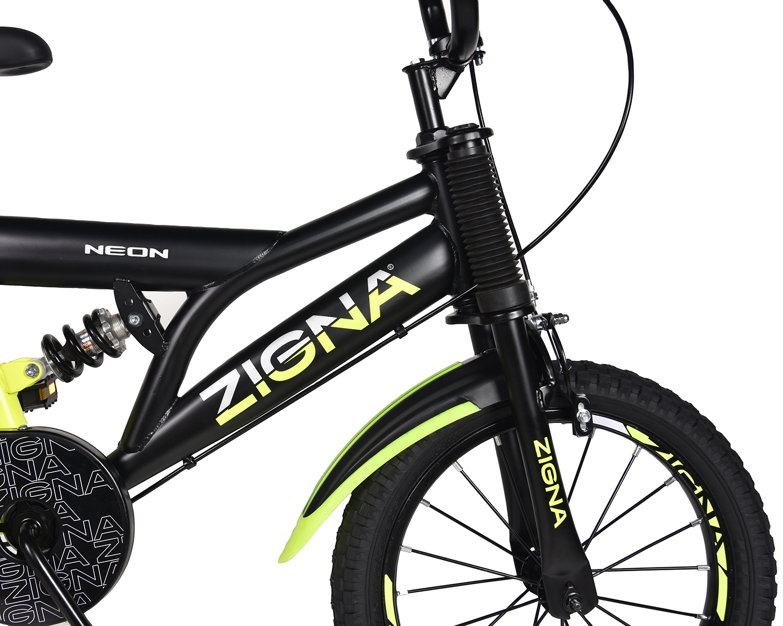 Foto 5 pulgar | Foto 4 | Bicicleta Infantil Zigna Neón 16" Negra