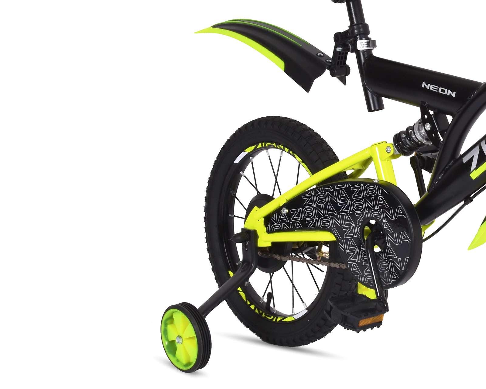 Foto 9 pulgar | Foto 8 | Bicicleta Infantil Zigna Neón 16" Negra
