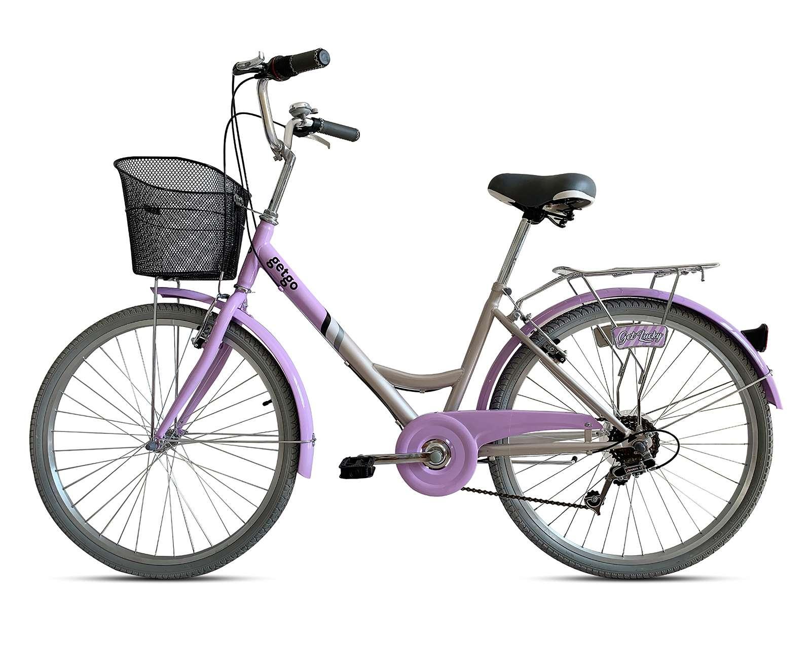 Foto 3 pulgar | Foto 2 | Bicicleta Urbana Getgo Get Lucky 26" Morada