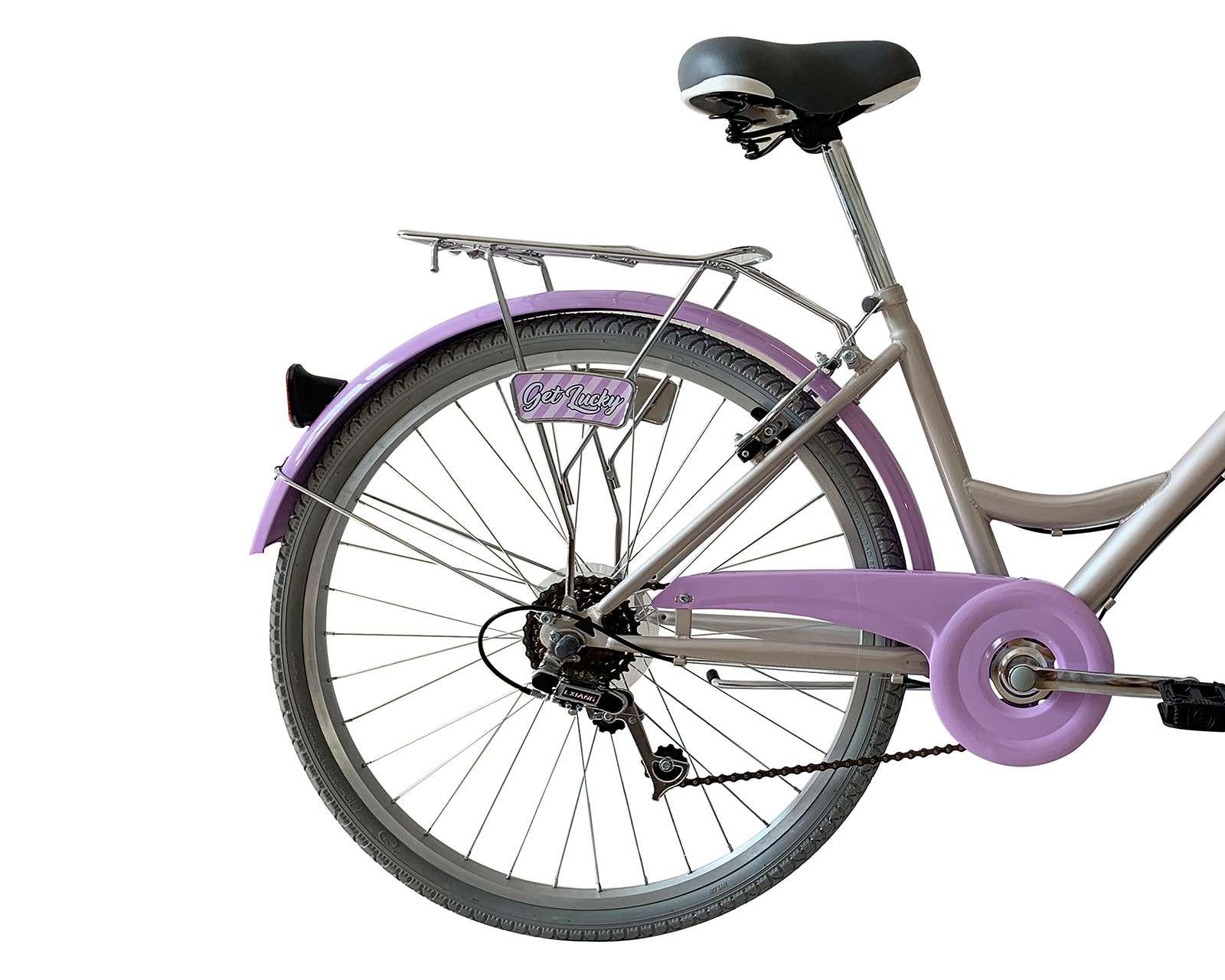 Foto 5 pulgar | Foto 4 | Bicicleta Urbana Getgo Get Lucky 26" Morada