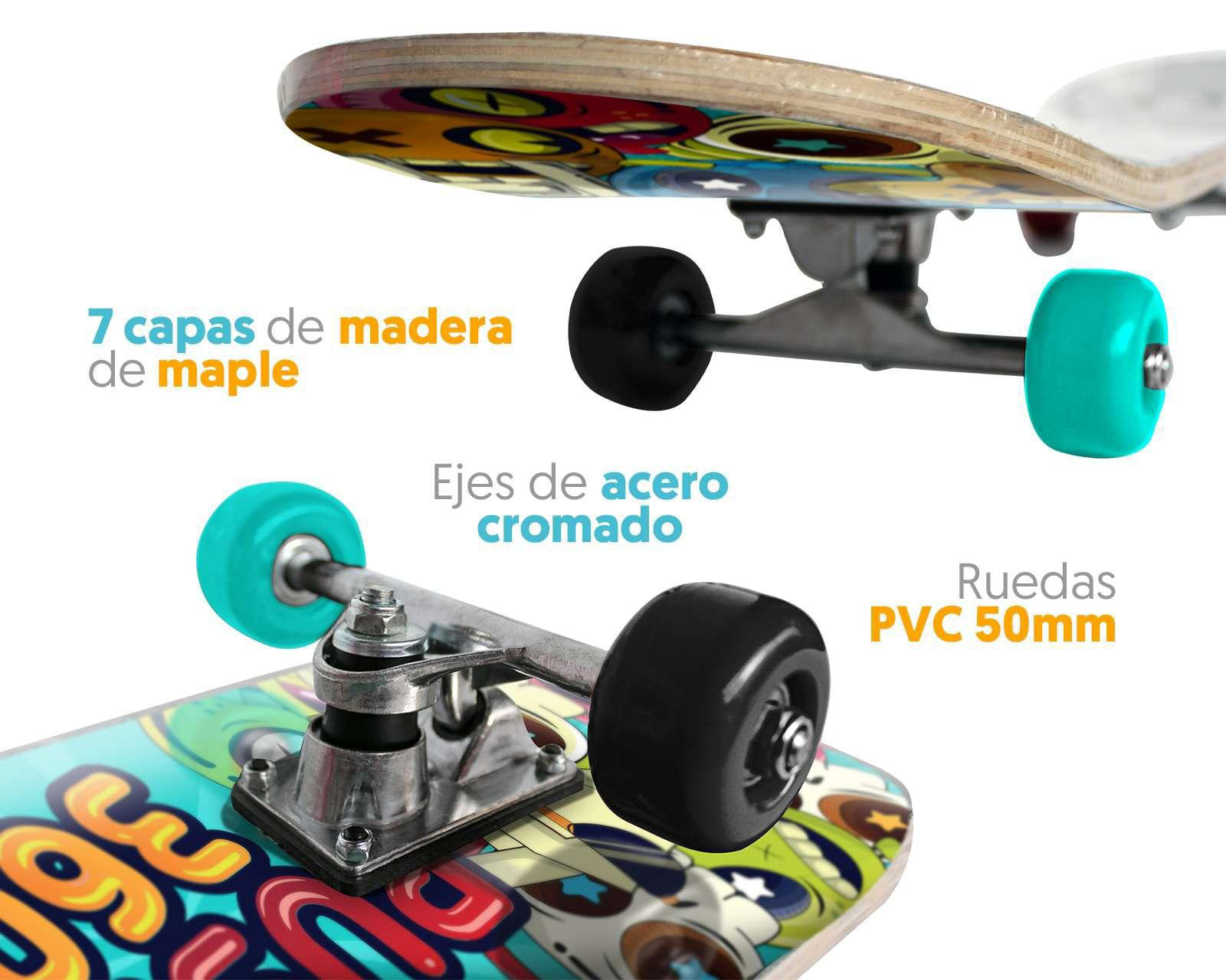 Foto 4 pulgar | Foto 3 | Patineta Apache Rush 360 Antiderrapante