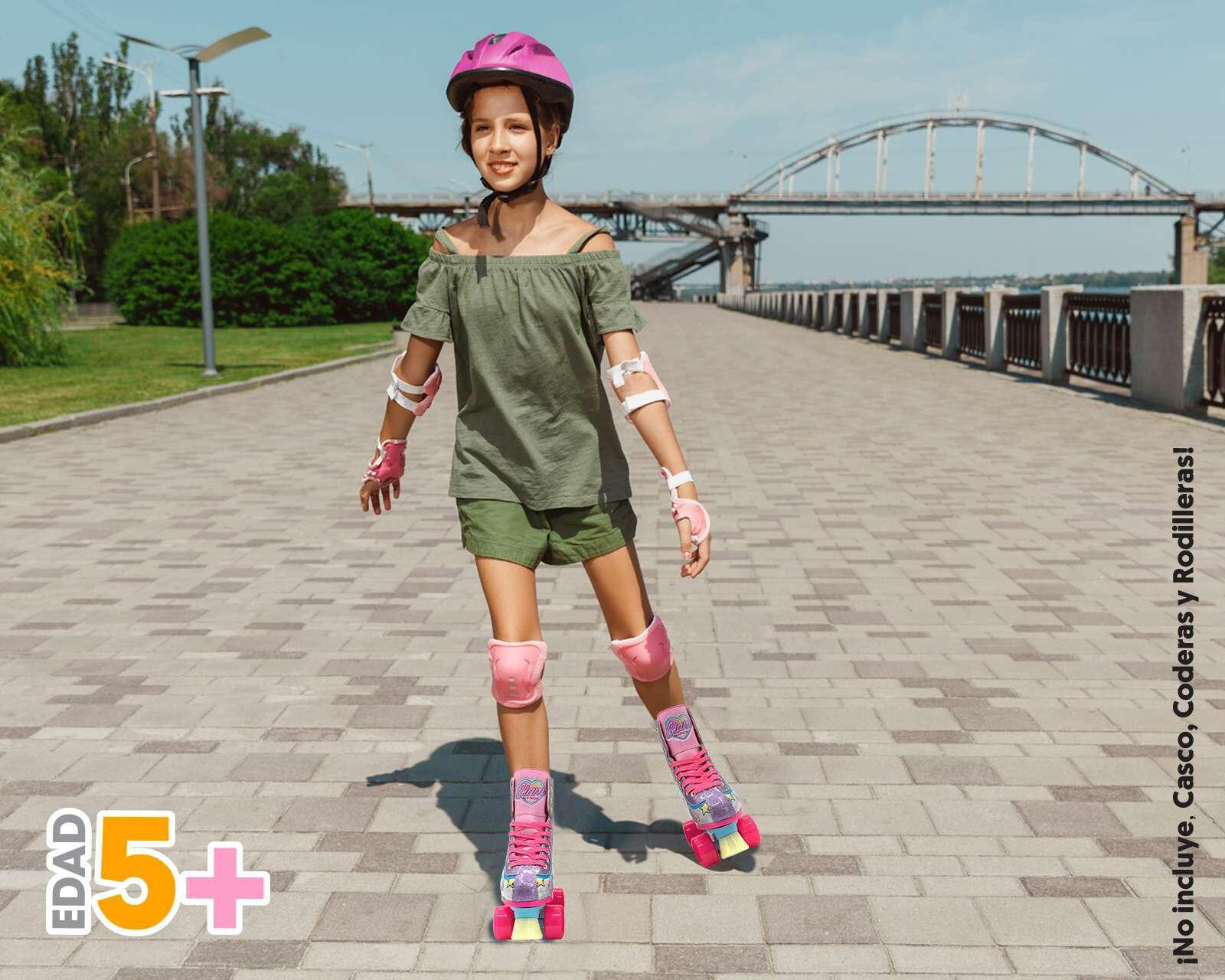 Foto 3 pulgar | Foto 2 | Patines Flying Wheel Rush Girl B-SFWL Rosas Ajustables