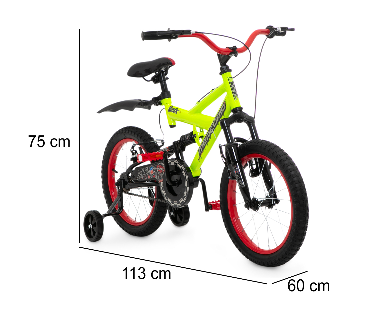 Foto 8 | Foto 8 | Bicicleta Infantil Mercurio ZTX DS 16 Verde