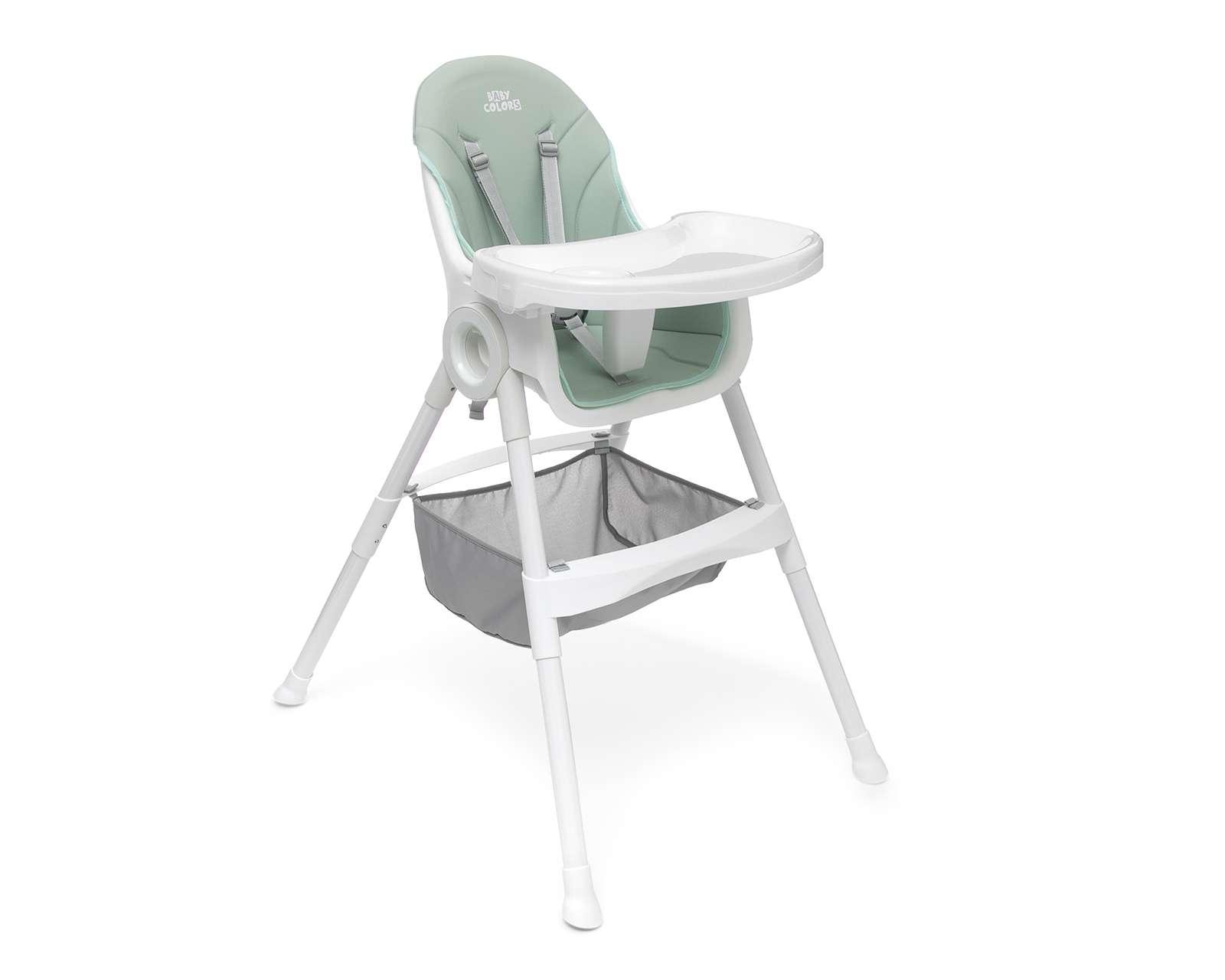 Foto 2 pulgar | Foto 1 | Silla Alta Baby Colors Menta Blanca